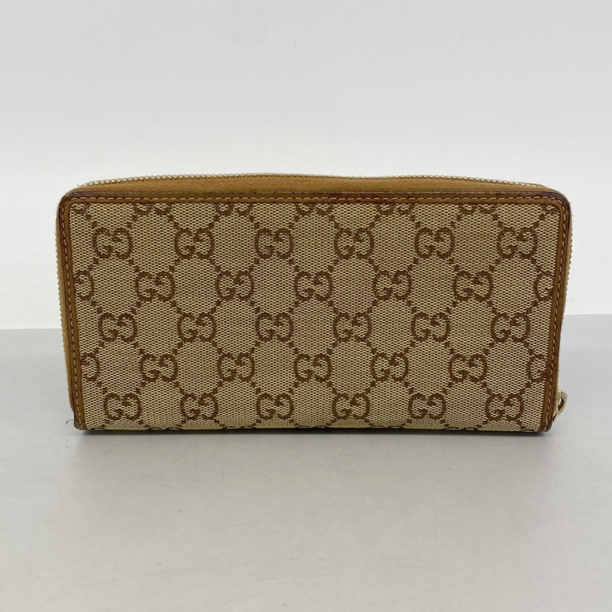 Gucci Brown Canvas Long Wallet (Bi-Fold) (Pre-Owned)