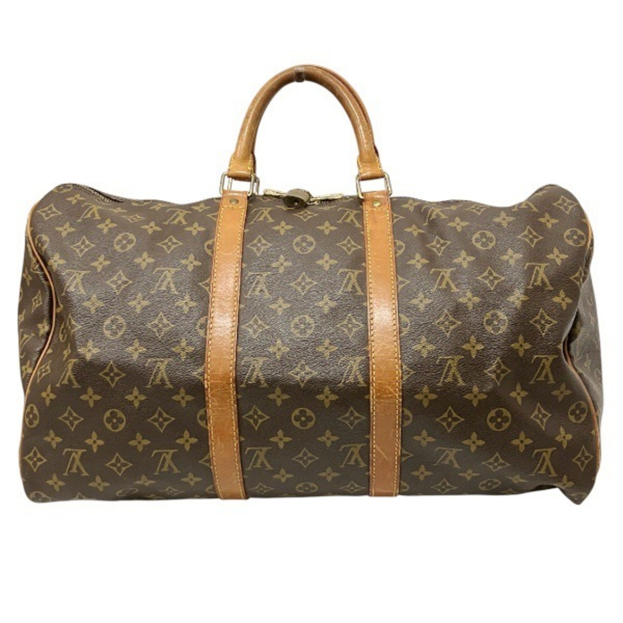 Louis Vuitton Brown Monogram Boston Bag Handbag (Pre-Owned)