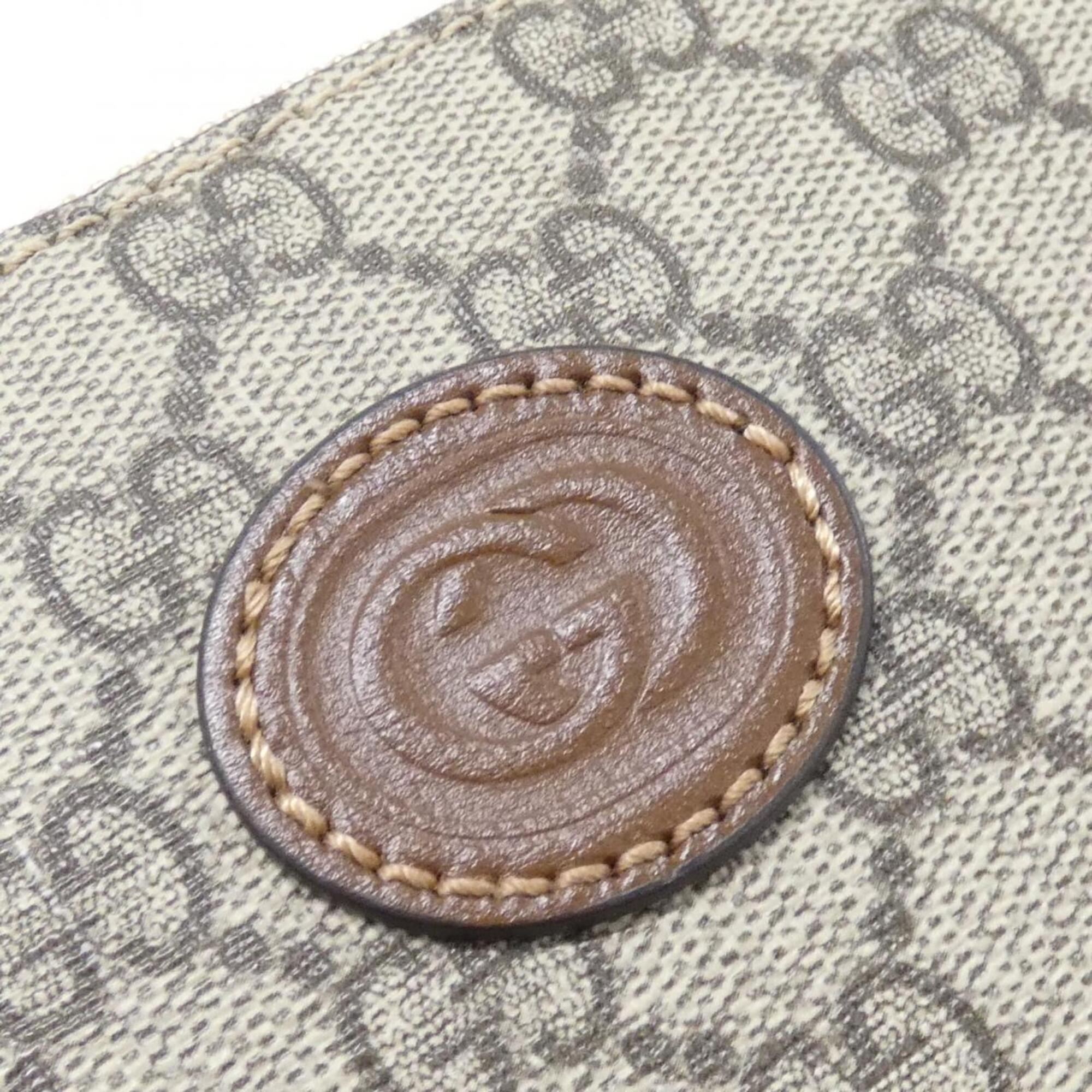 Gucci Beige Brown Gg Supreme Canvas Shoulder Bag (Pre-Owned)