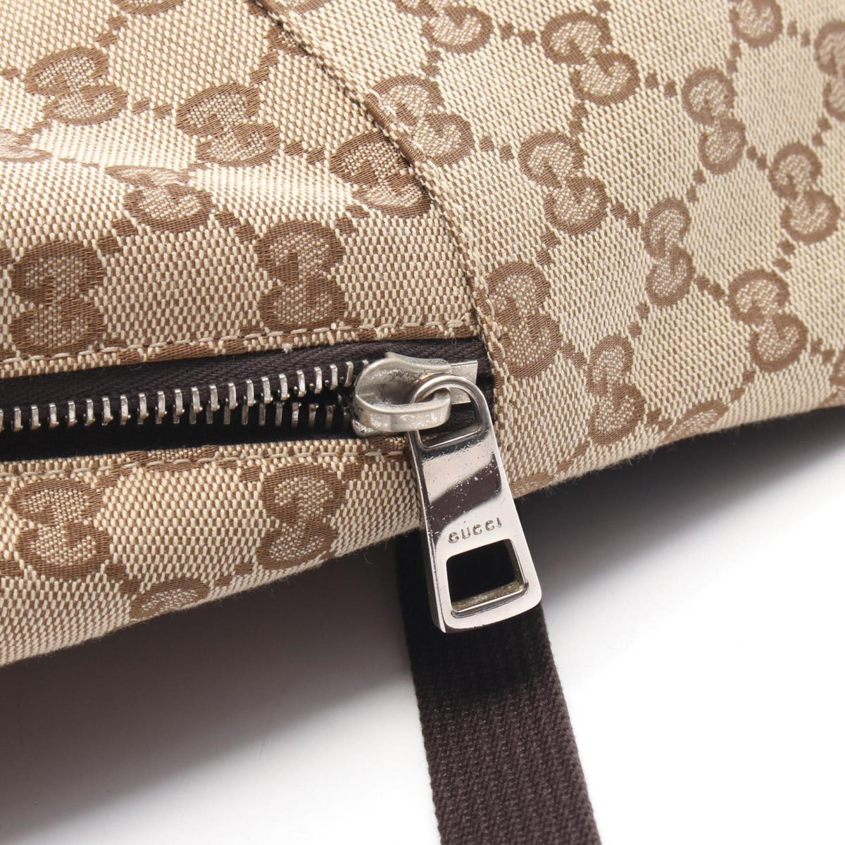Gucci Gg Canvas Beige Brown Gg Canvas Backpack (Pre-Owned)