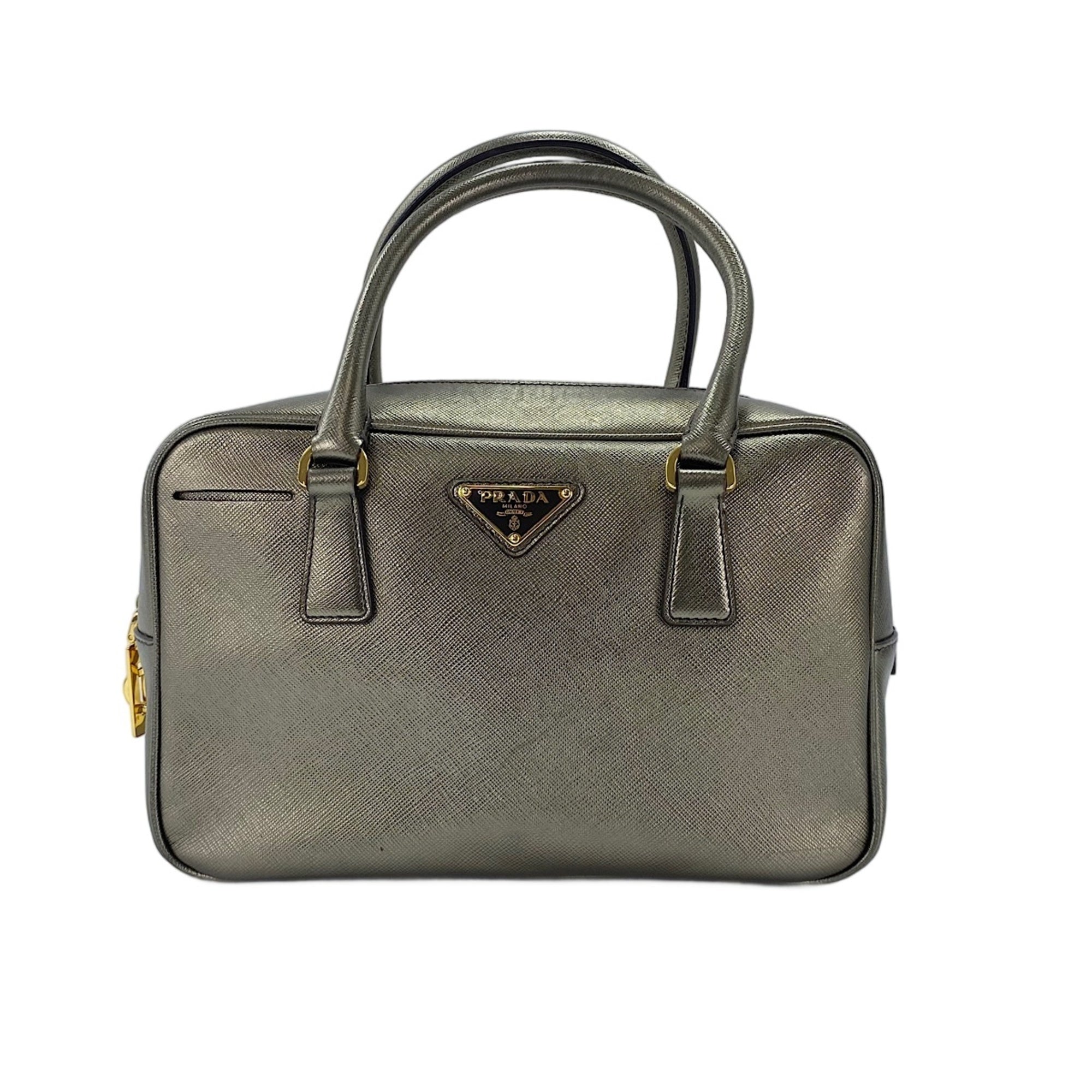 Prada Saffiano Gold Saffiano Handbag (Pre-Owned)