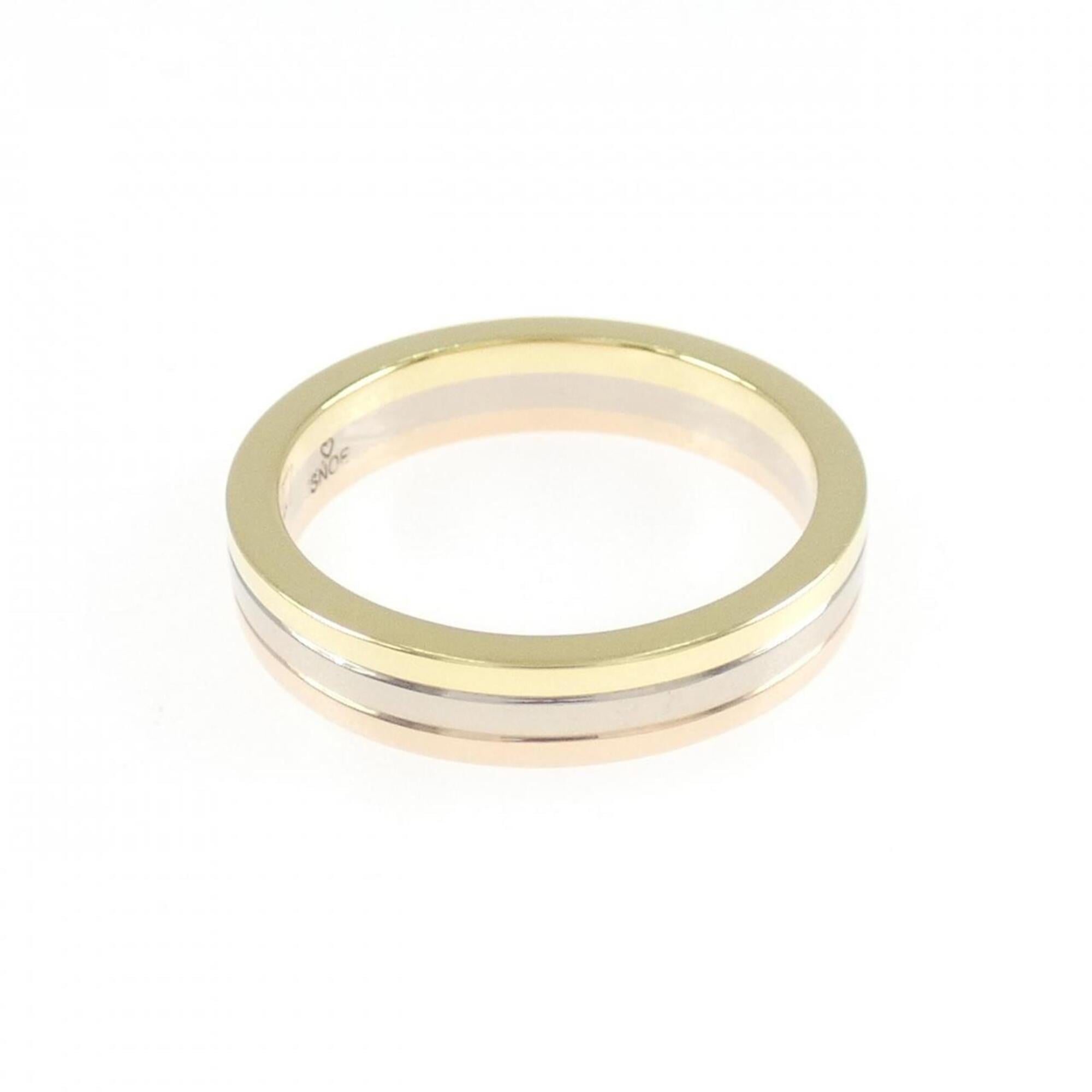 Cartier Louis Cartier Yellow Gold (18K) Pink Gold (18K) White Gold (18K) Band Ring (Pre-Owned)