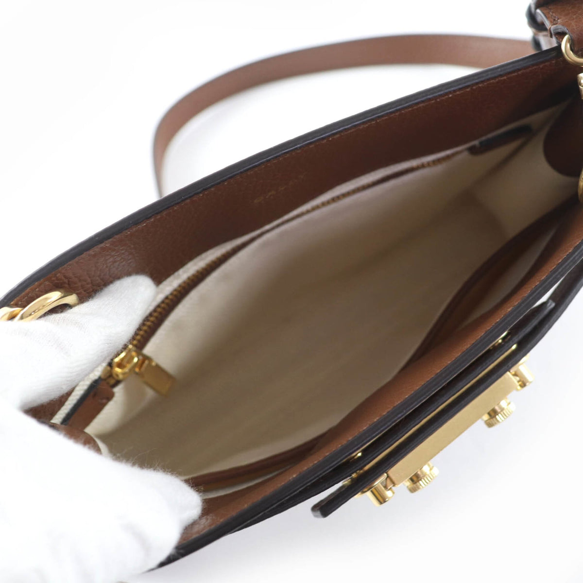 Bally Brown Leather Handbag Shoulder Bag (Pre-Owned)