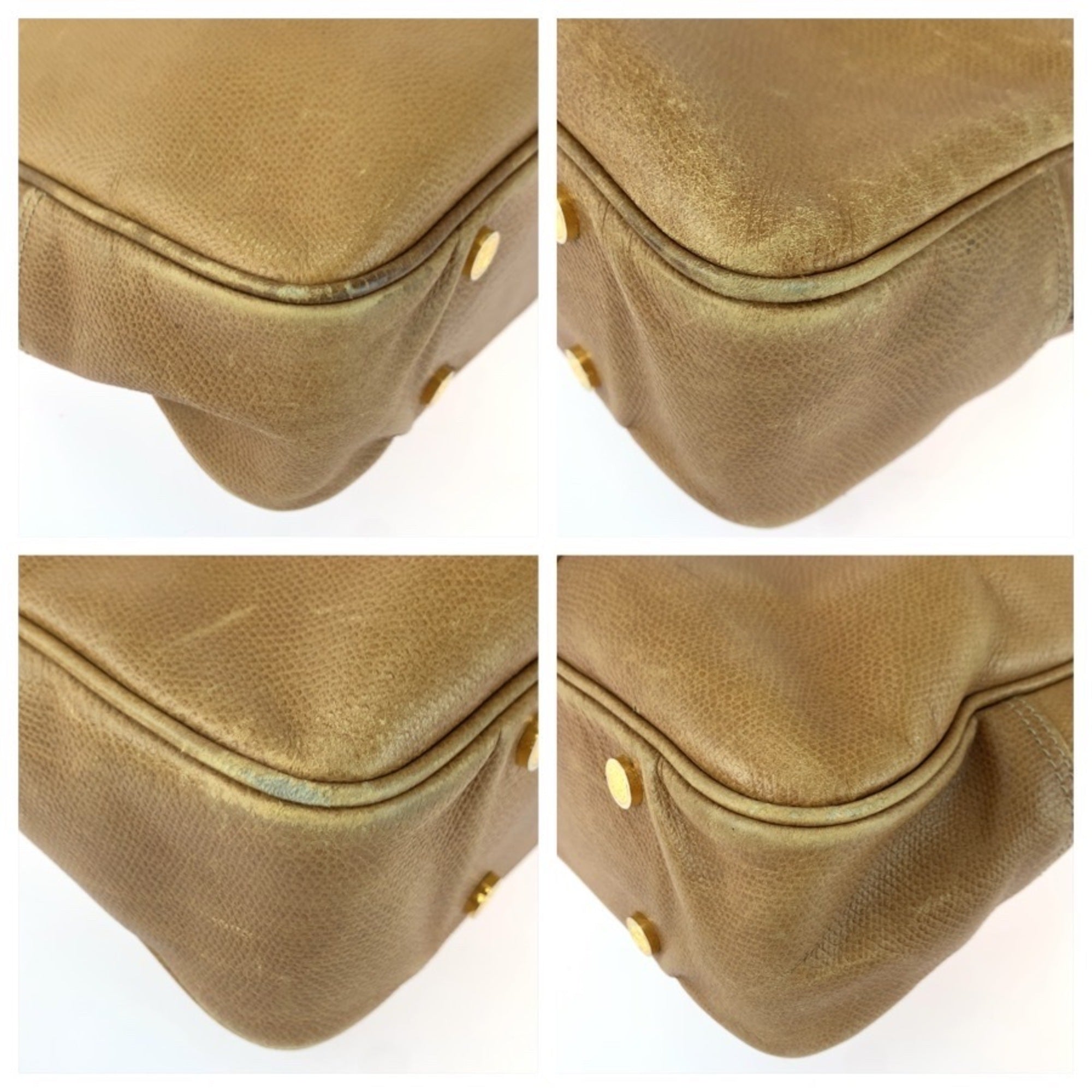 Loewe Beige Leather Briefcase (Pre-Owned)