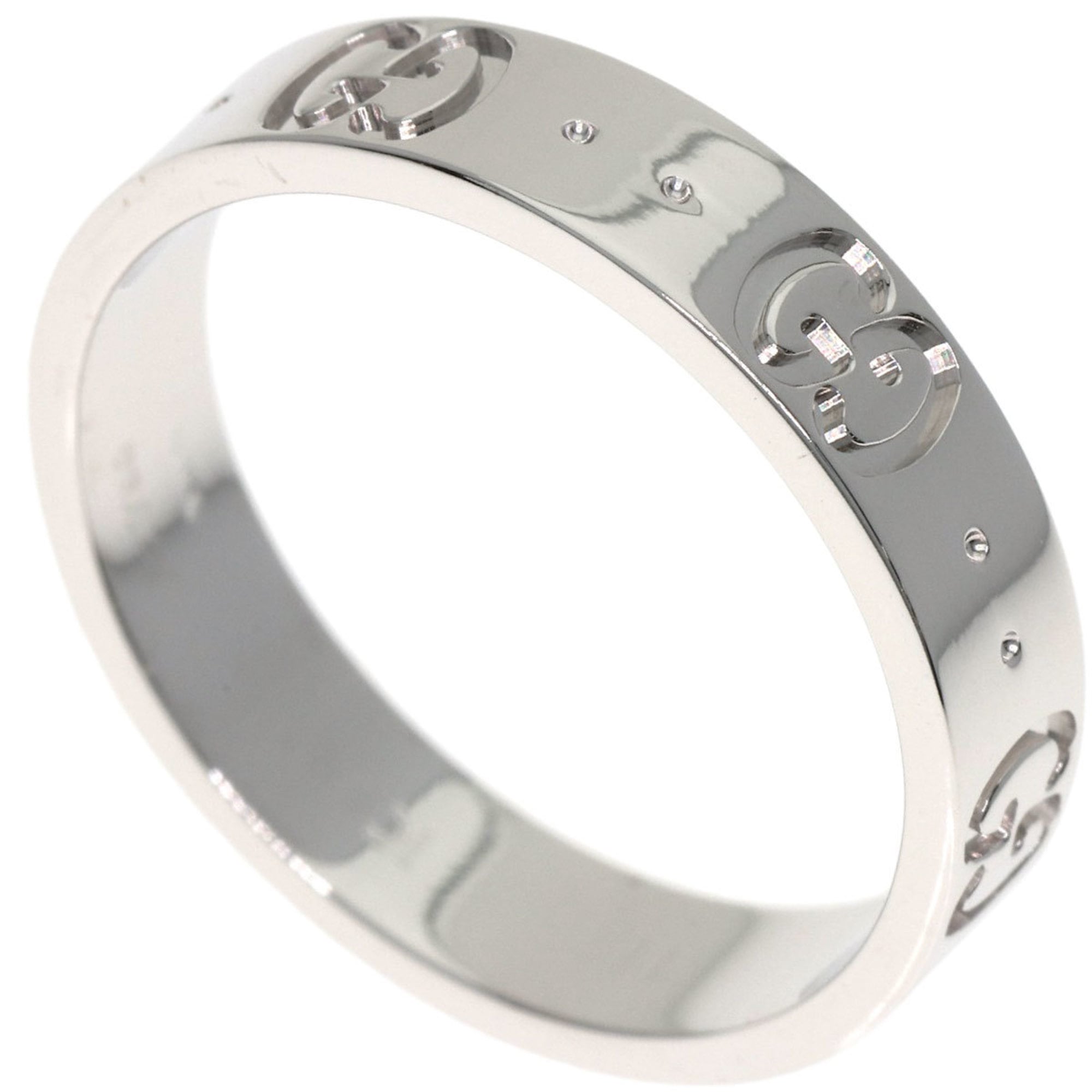 Gucci Icon White Gold (18K) Band Ring (Pre-Owned)