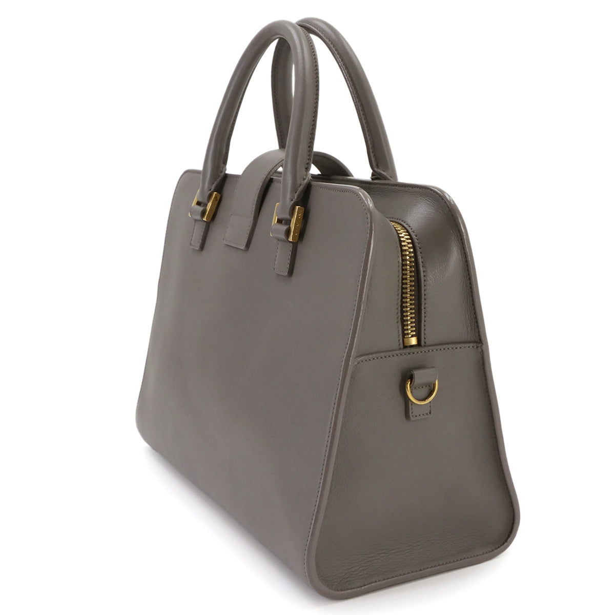 Saint Laurent Gray Leather Handbag (Pre-Owned)
