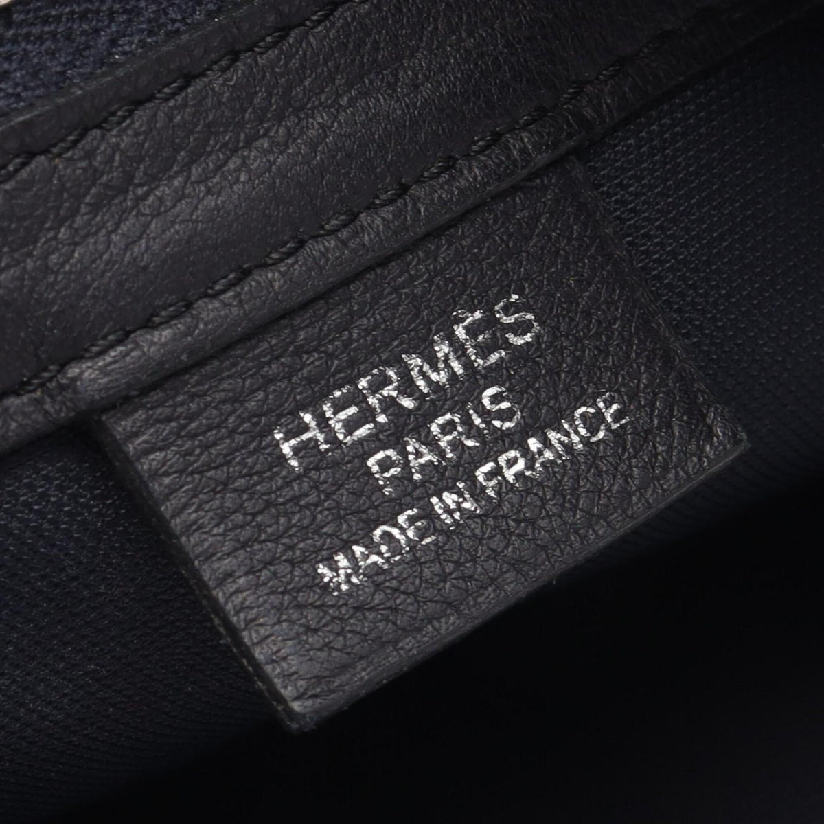 Hermes Navy Leather Fanny Pack Handbag Sling Bag (Pre-Owned)