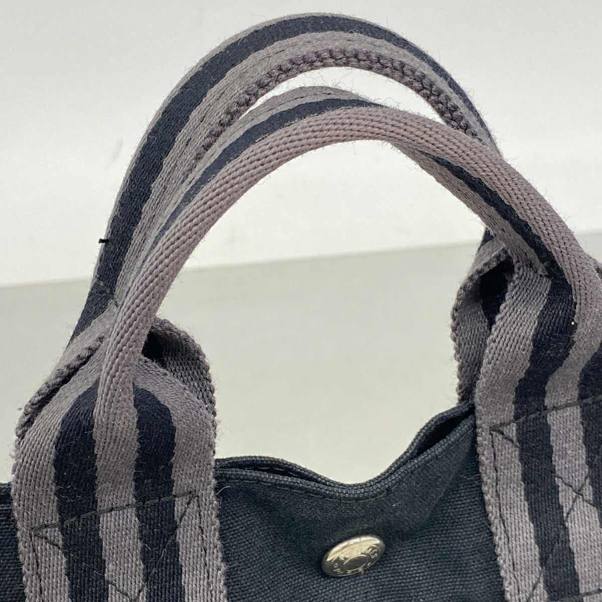 Hermes Black Canvas Tote Bag (Pre-Owned)