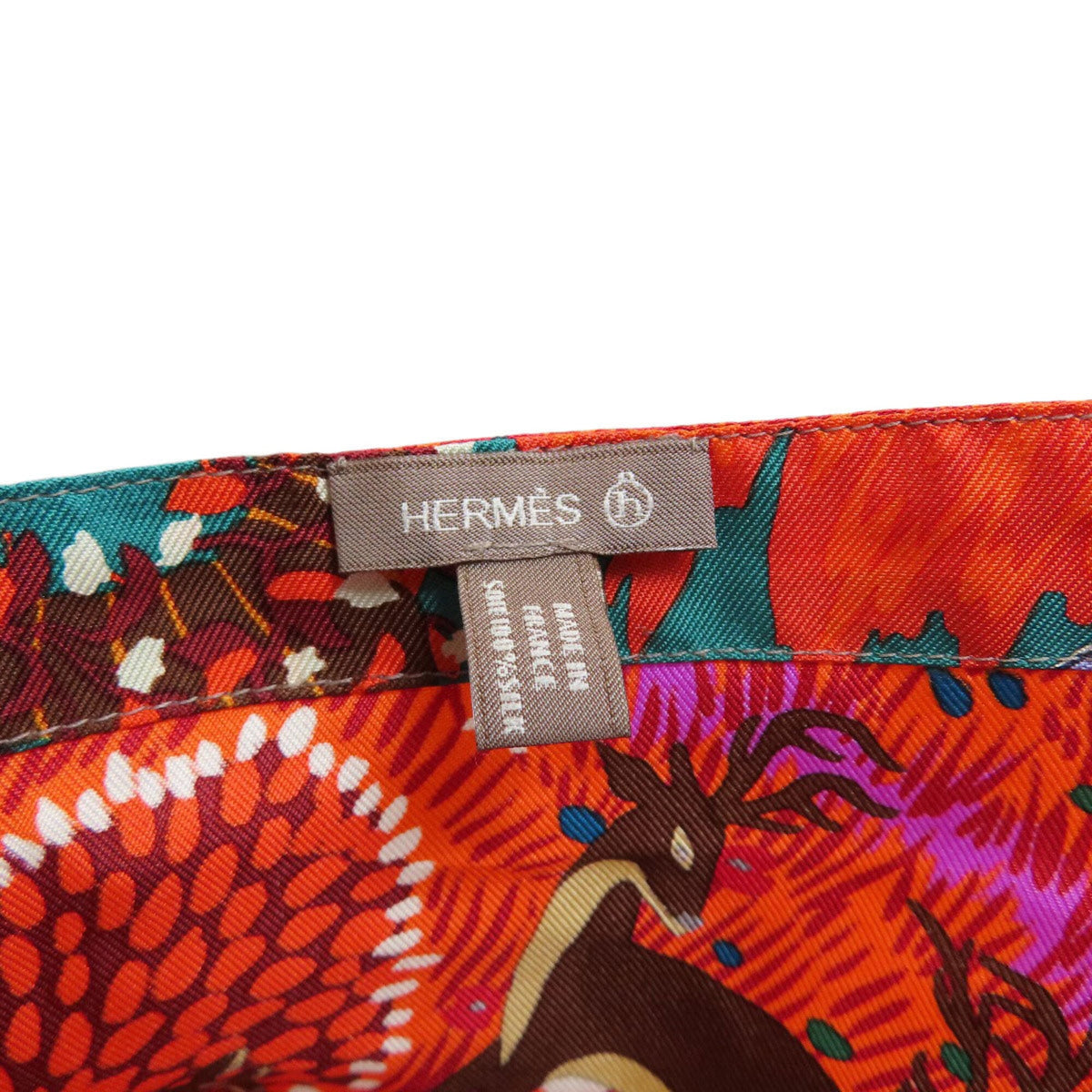 Hermes Blue Purple Red Color Silk Eco-Bag Handbag (Pre-Owned)