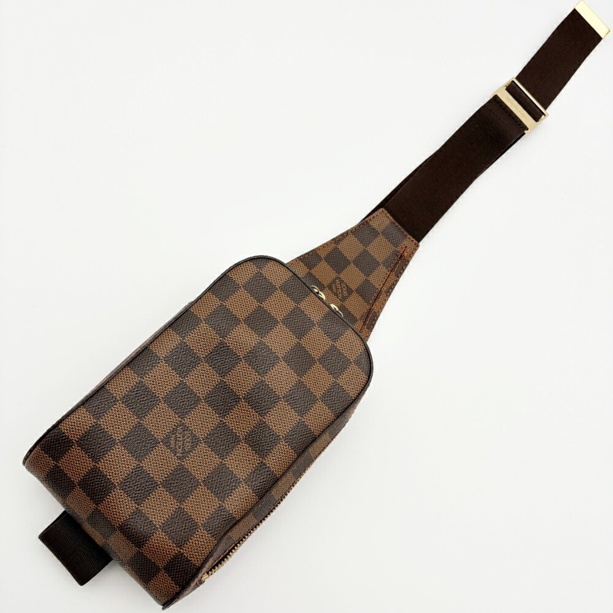Louis Vuitton Damier Canvas Ebene Pvc Canvas Pouch Sling Bag (Pre-Owned)