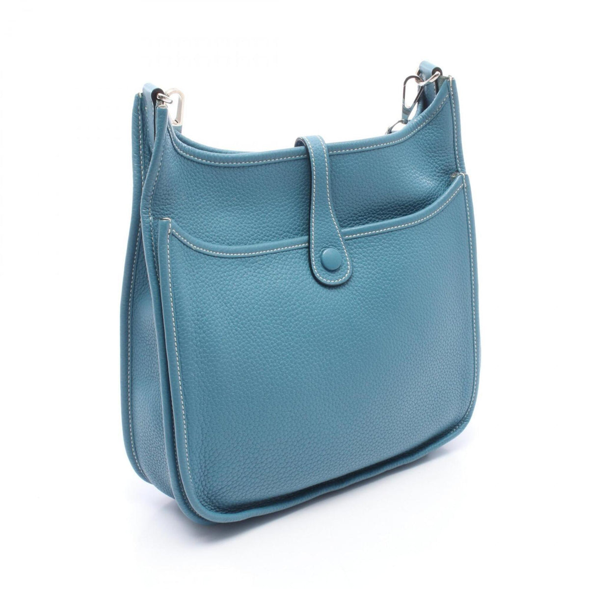 Hermes Blue Blue Jean Taurillon Clemence Leather Shoulder Bag (Pre-Owned)