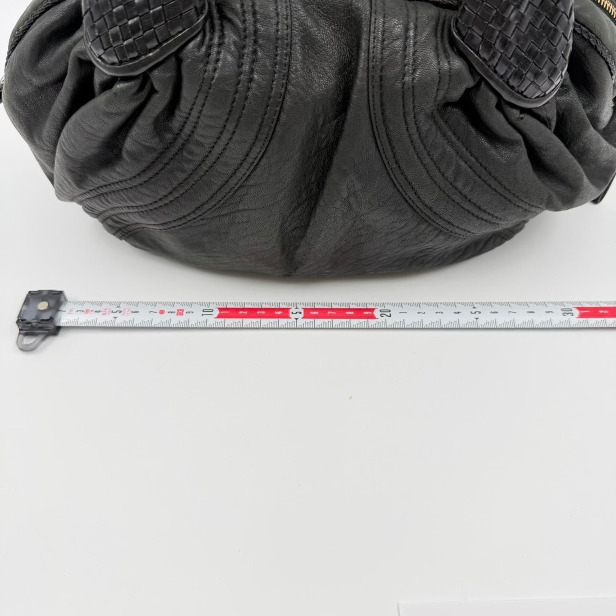Fendi Zucca Black Zucca Handbag (Pre-Owned)