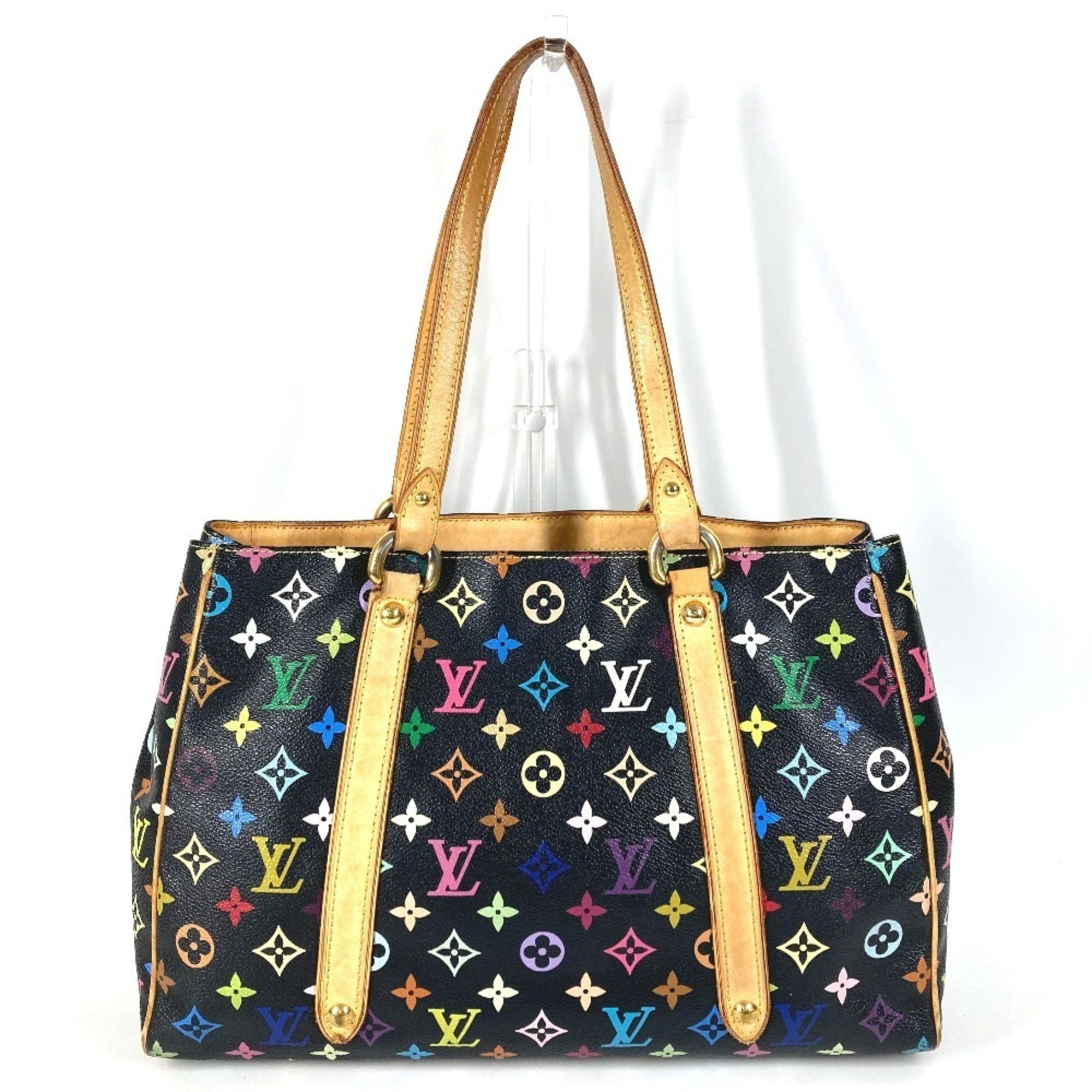 Louis Vuitton Black Multi-Color Noir Monogram Multicolore Canvas Shoulder Bag Tote Bag (Pre-Owned)