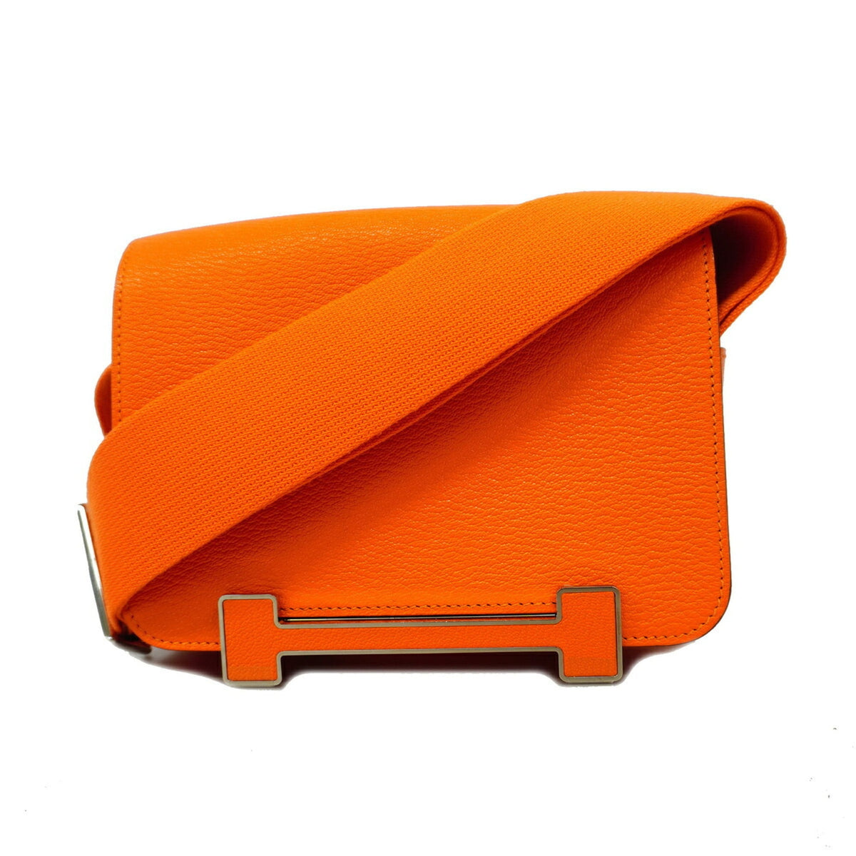Hermes Orange Chevre Myzore Leather Shoulder Bag (Pre-Owned)