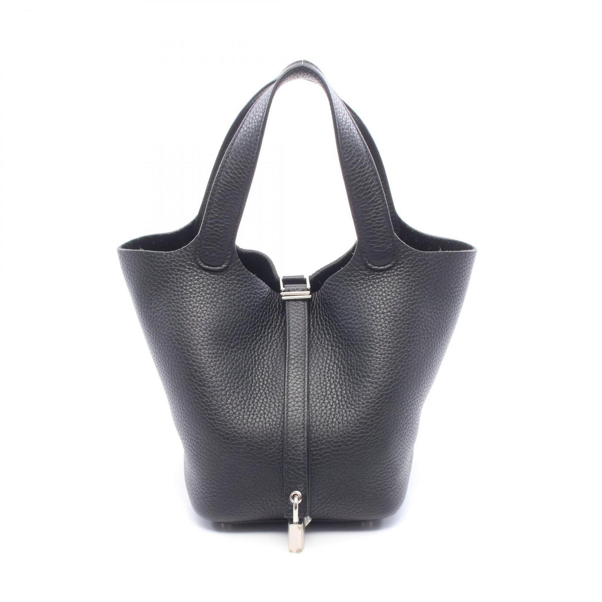 Hermes Black Taurillon Clemence Leather Handbag (Pre-Owned)