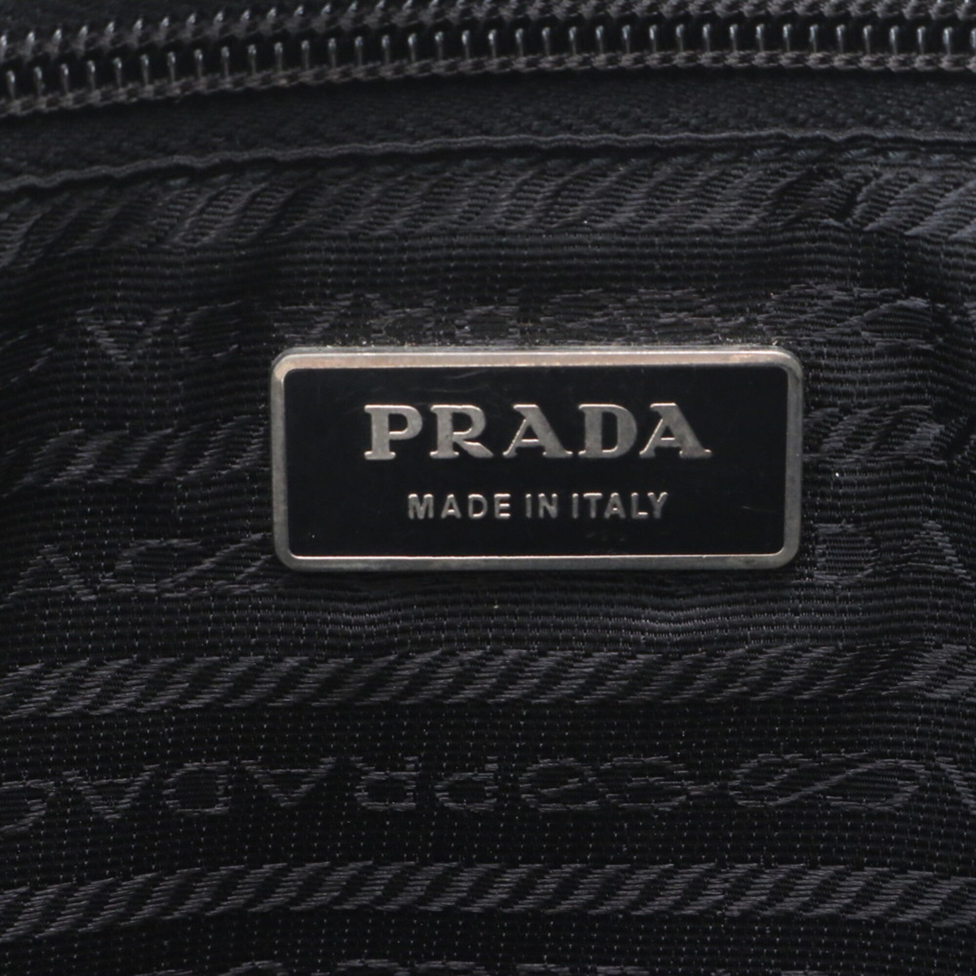 Prada Black Leather Nylon Shoulder Bag Tote Bag (Pre-Owned)