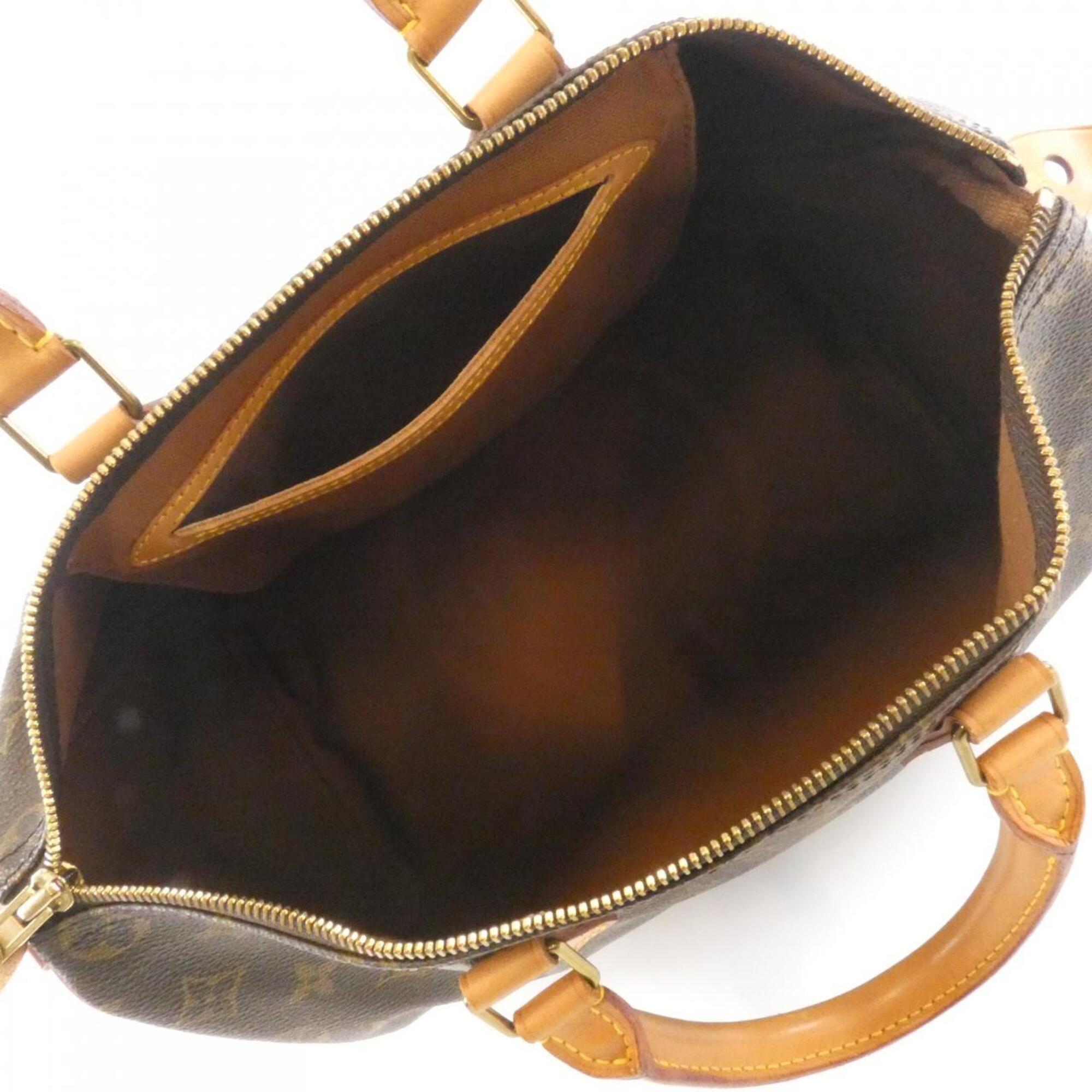 Louis Vuitton Monogram Marron Coated Canvas Boston Bag (Pre-Owned)