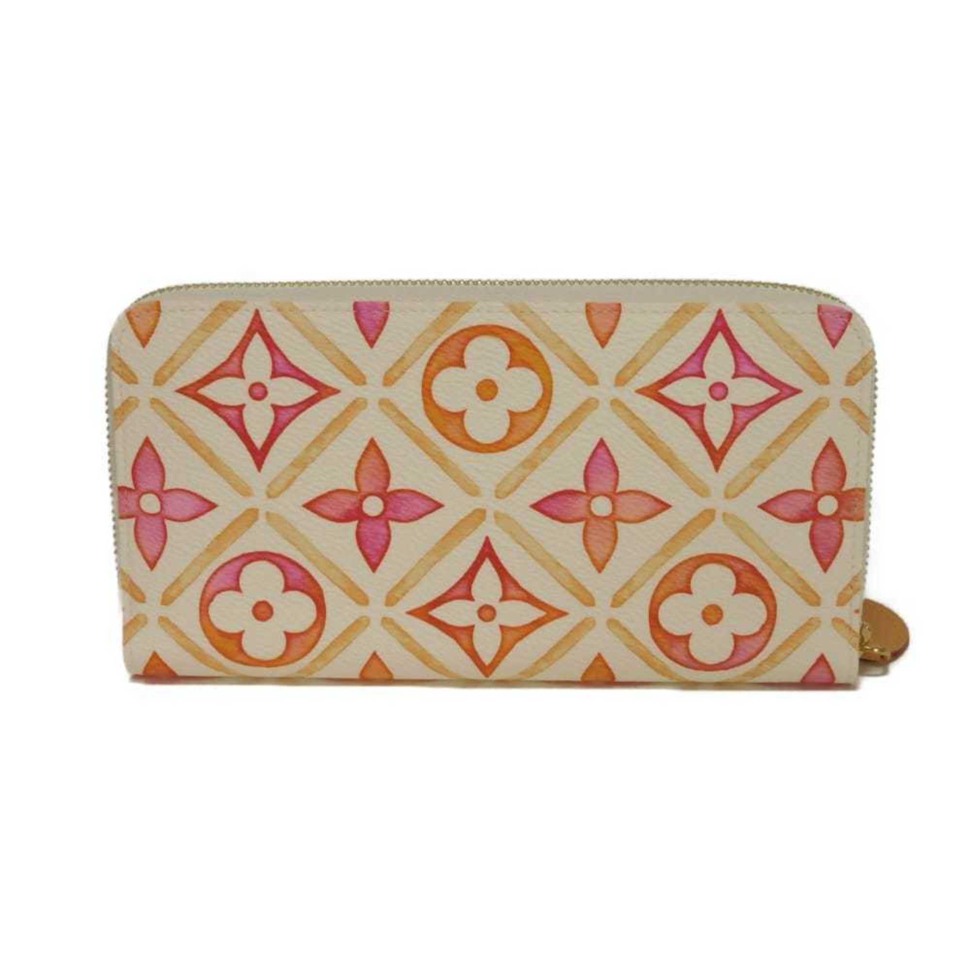 Louis Vuitton Coral Color Monogram Pink White Monogram Long Wallet (Bi-Fold) (Pre-Owned)