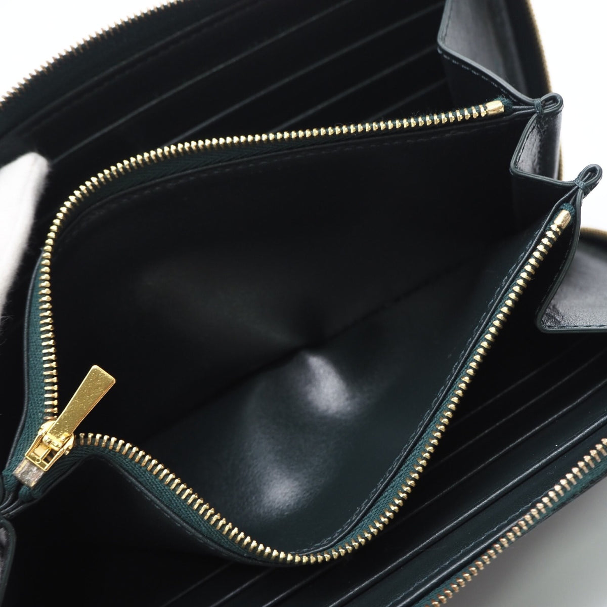 Celine Green Leather Long Wallet (Bi-Fold) (Pre-Owned)