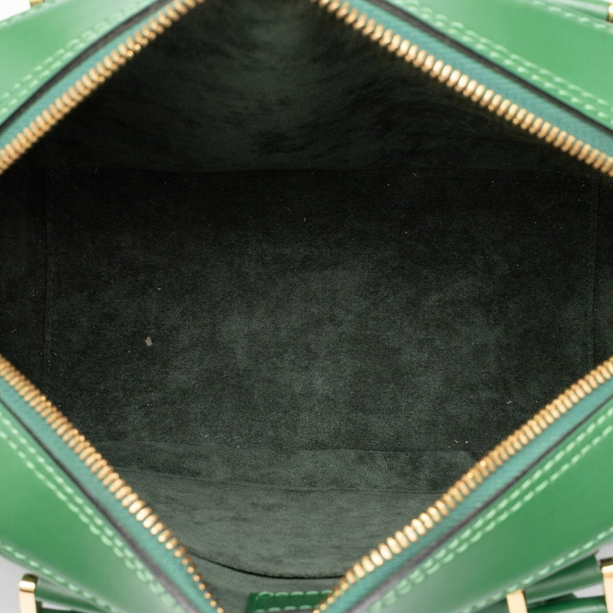 Louis Vuitton Borneo Green Leather Handbag (Pre-Owned)