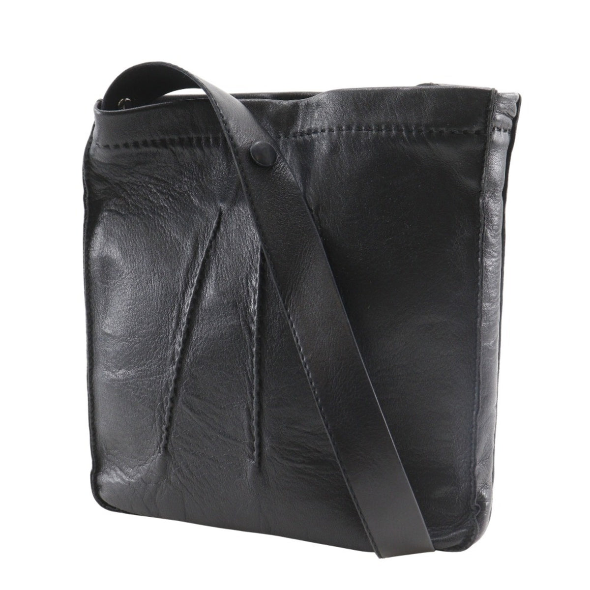 Hermes Black Leather Shoulder Bag (Pre-Owned)