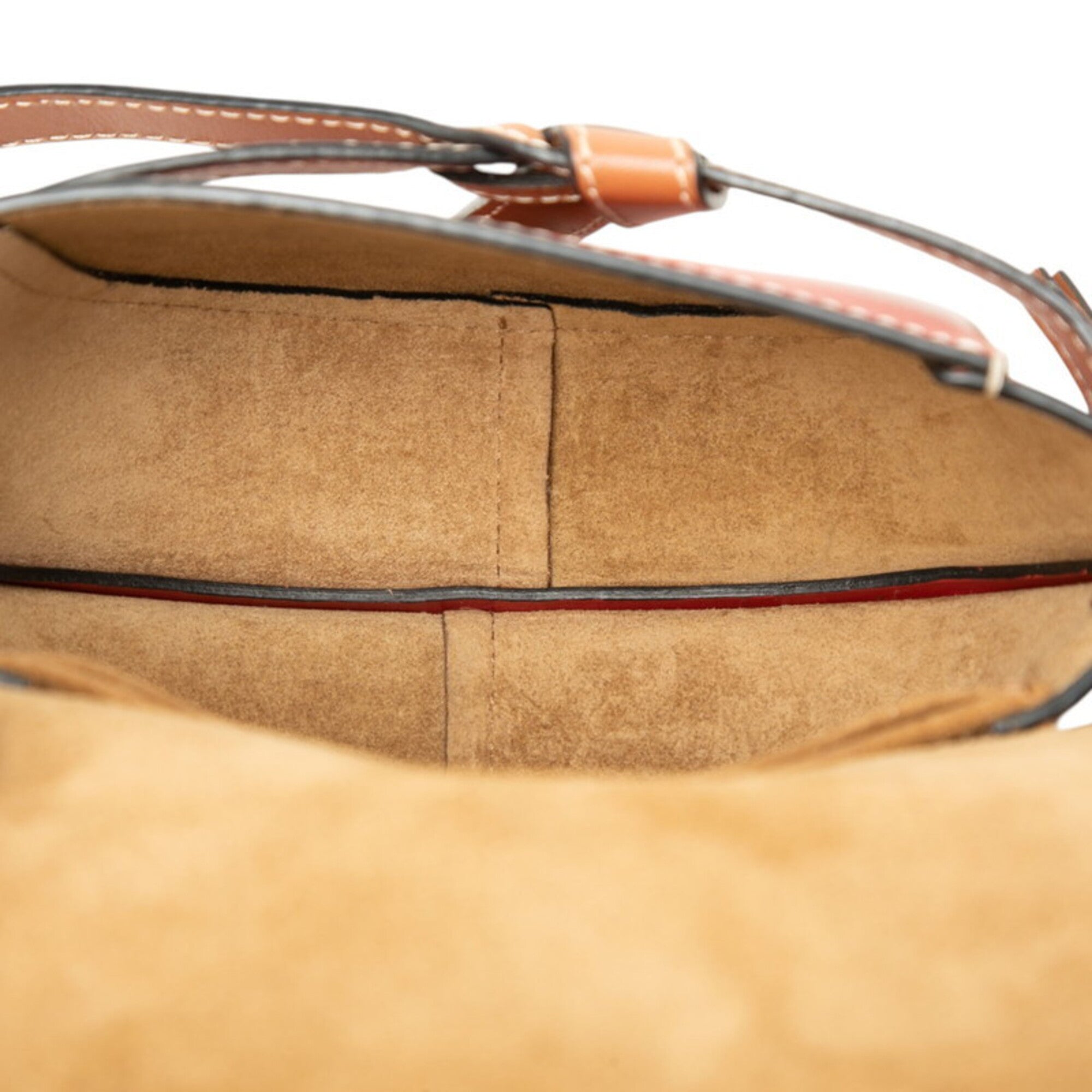 Loewe Brown Red Color Leather Shoulder Bag (Pre-Owned)