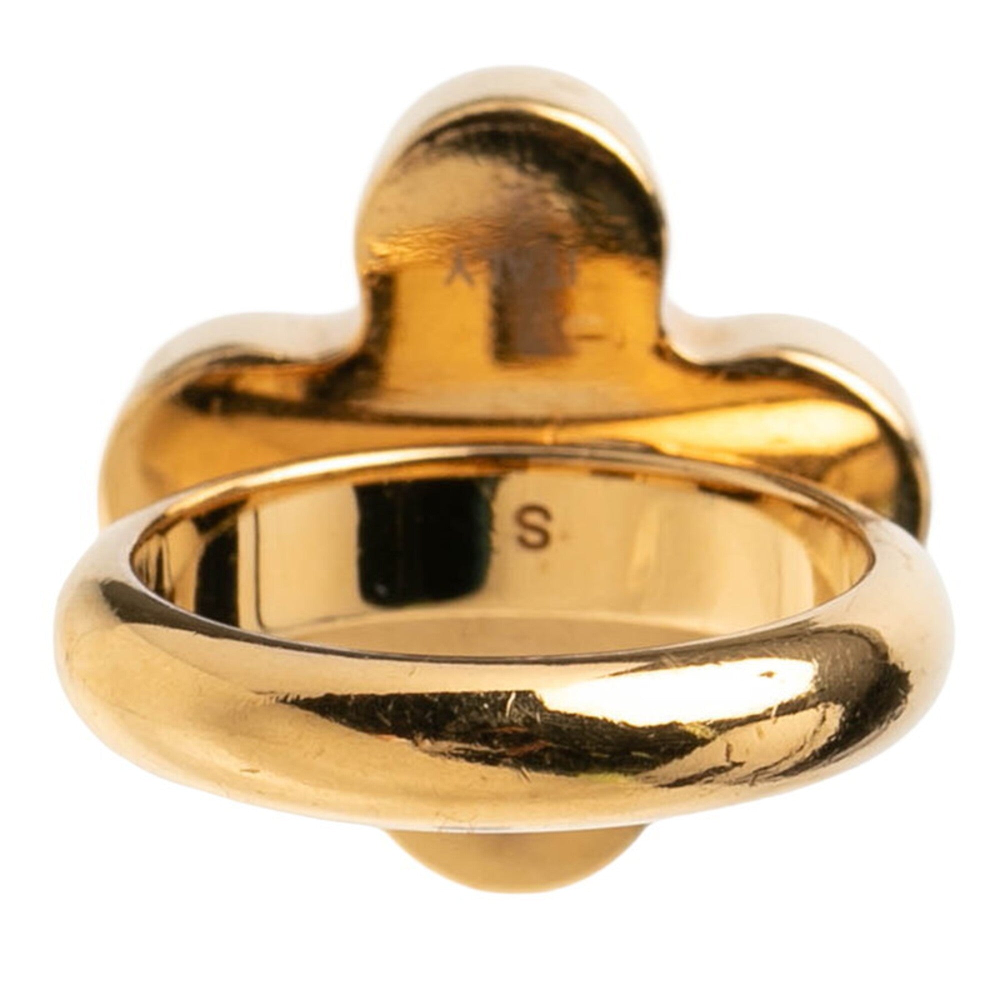 Louis Vuitton Gold Silver Pink Red Color Metal Band Ring (Pre-Owned)