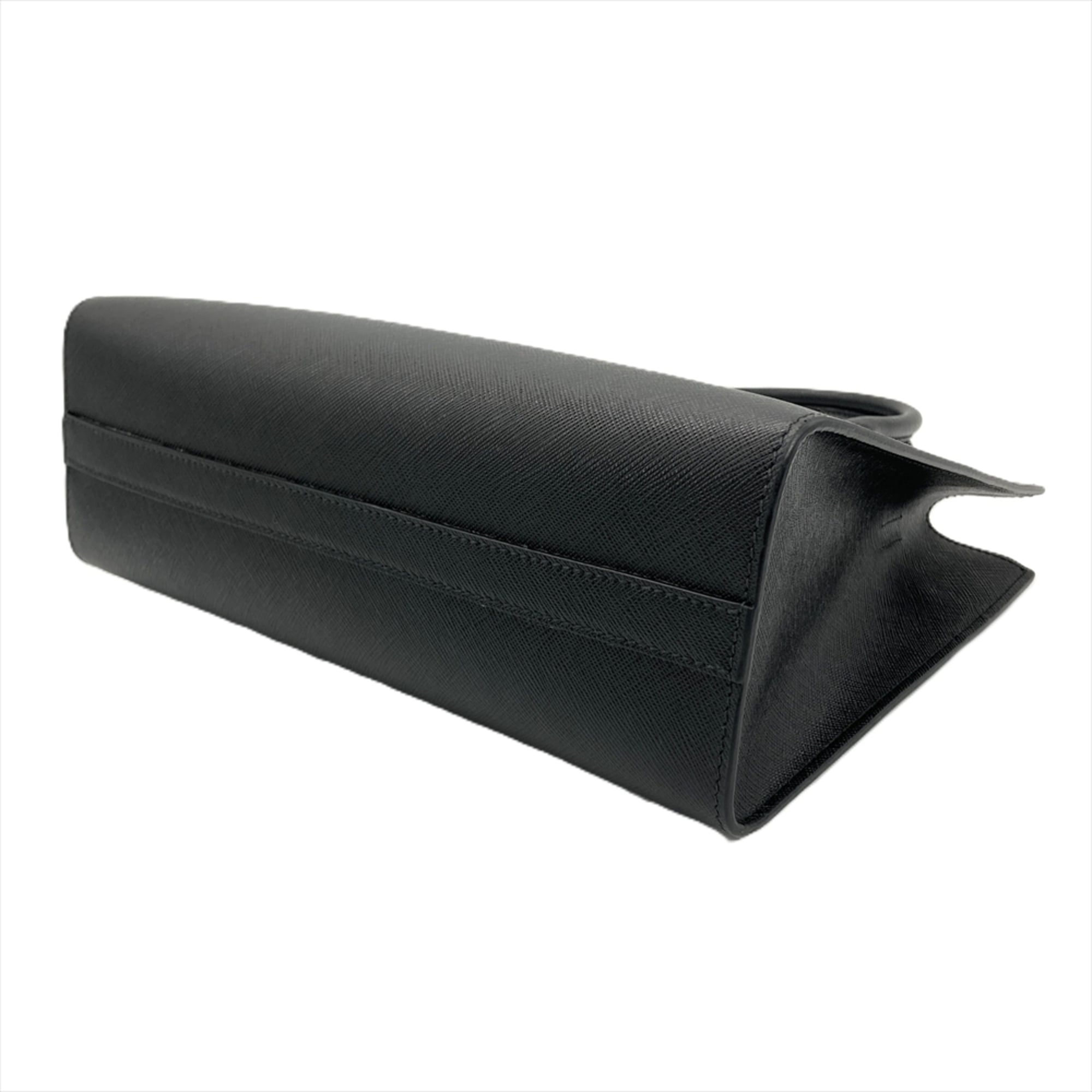 Prada Saffiano Black Saffiano Shoulder Bag (Pre-Owned)
