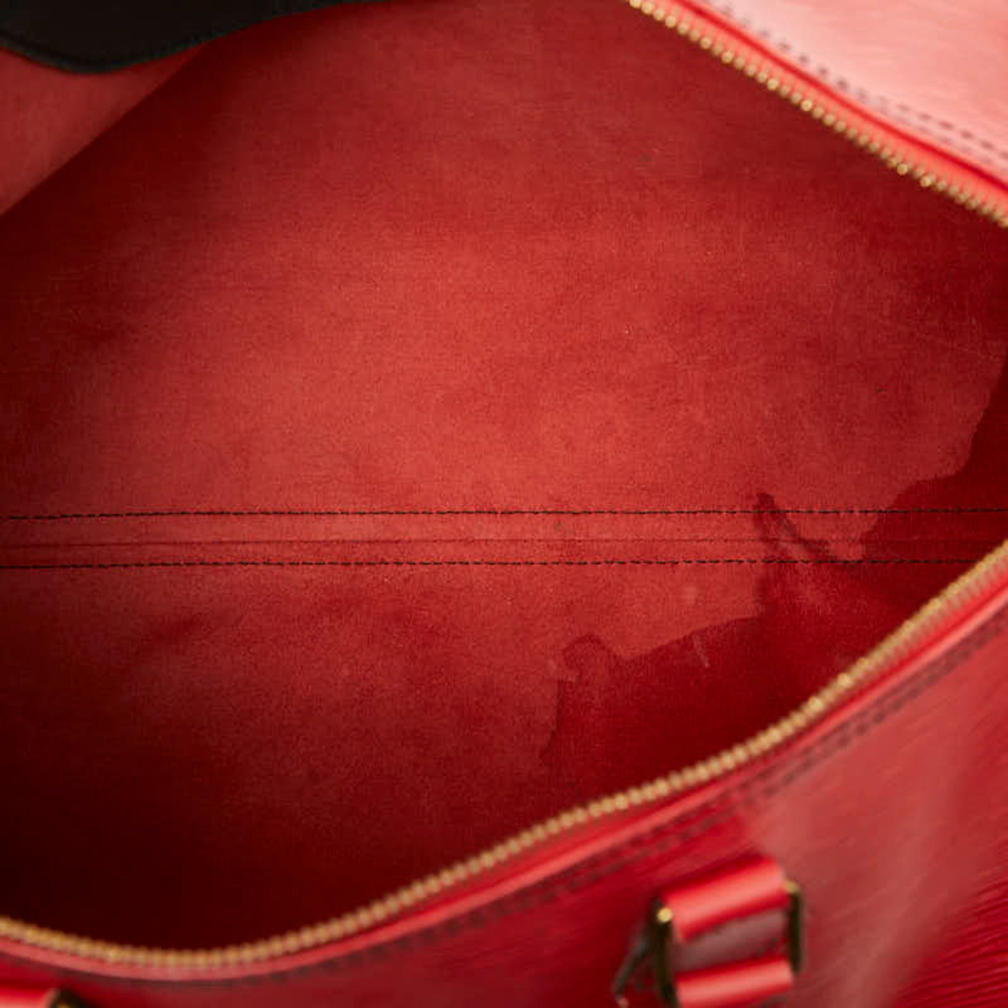 Louis Vuitton Epi Castilian Red Leather Boston Bag Handbag (Pre-Owned)