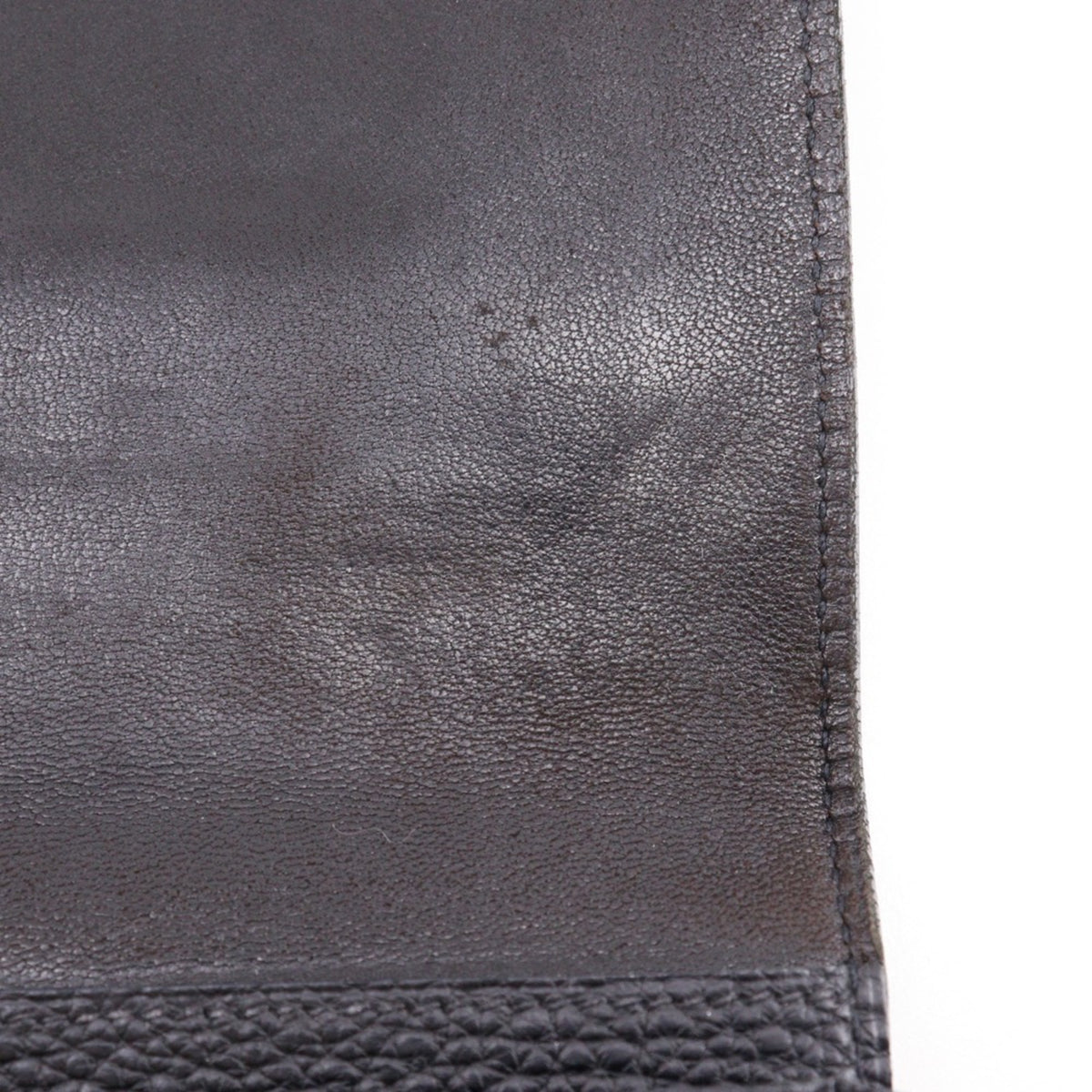 Hermes Black Taurillon Clemence Leather Long Wallet (Bi-Fold) (Pre-Owned)