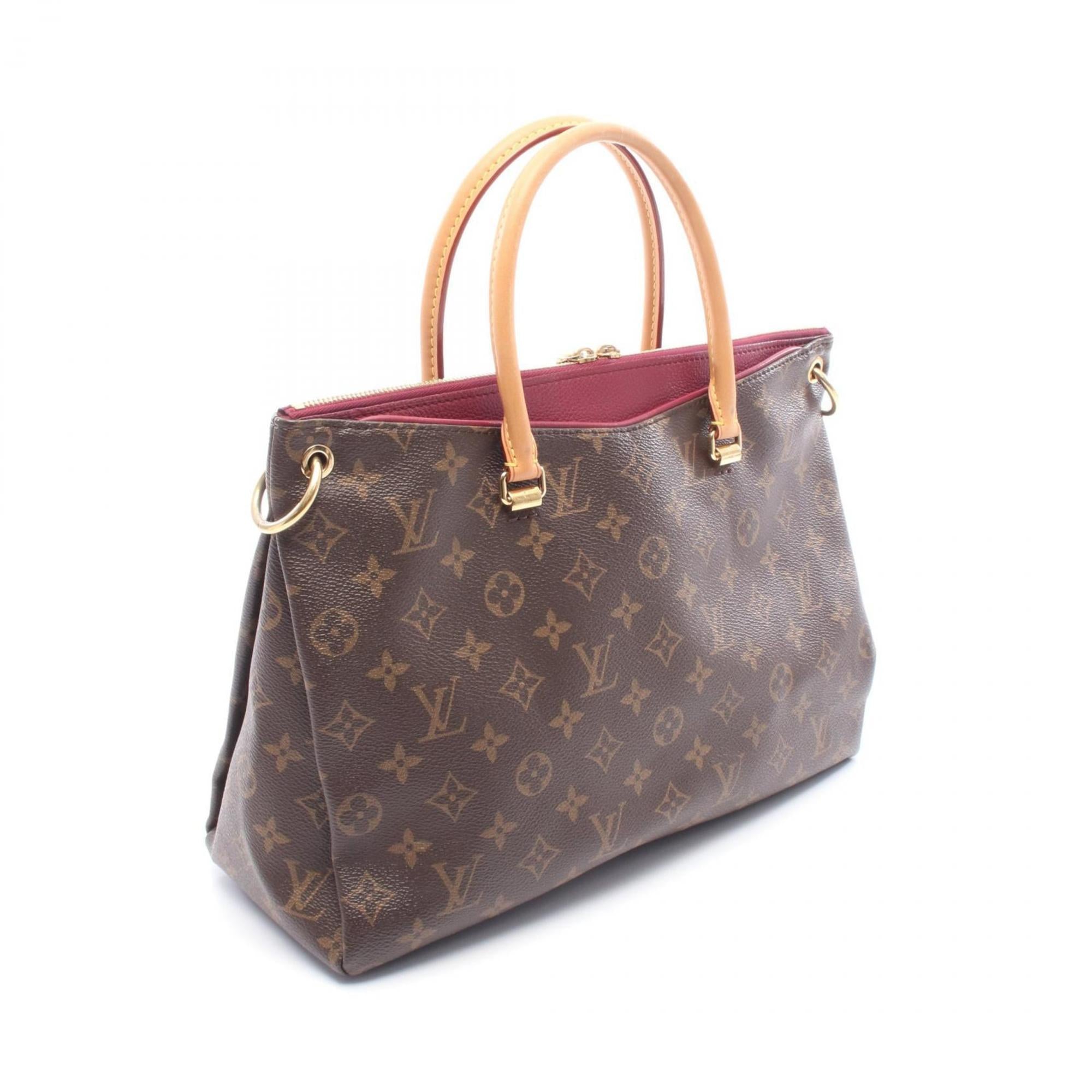 Louis Vuitton Aurore Bordeaux Brown Coated Canvas Leather Handbag (Pre-Owned)