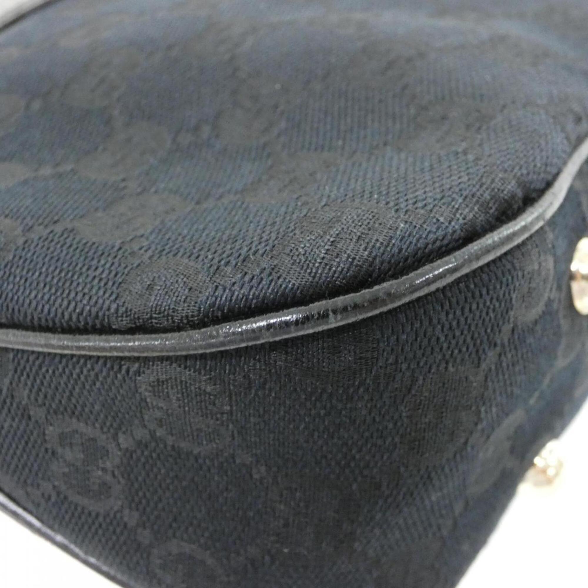 Gucci Gg Canvas Black Gg Canvas Shoulder Bag (Pre-Owned)
