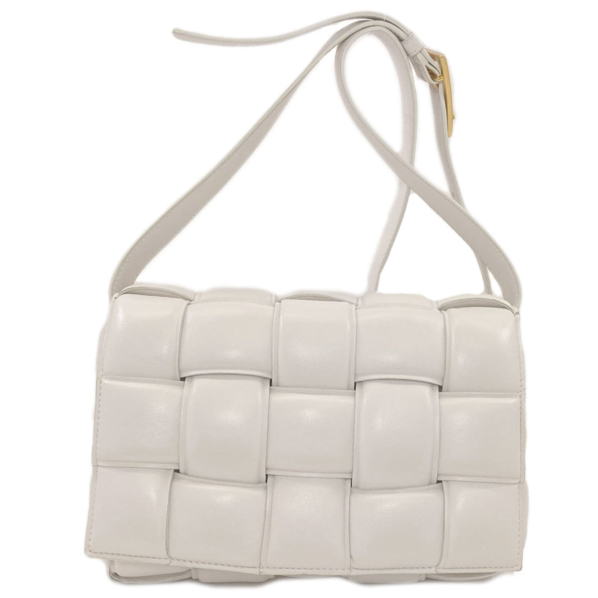 Bottega Veneta White Leather Shoulder Bag (Pre-Owned)