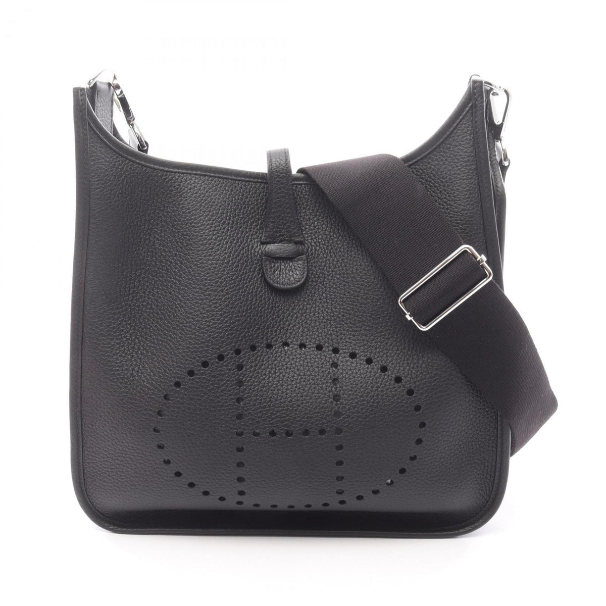 Hermes Black Taurillon Clemence Leather Shoulder Bag (Pre-Owned)