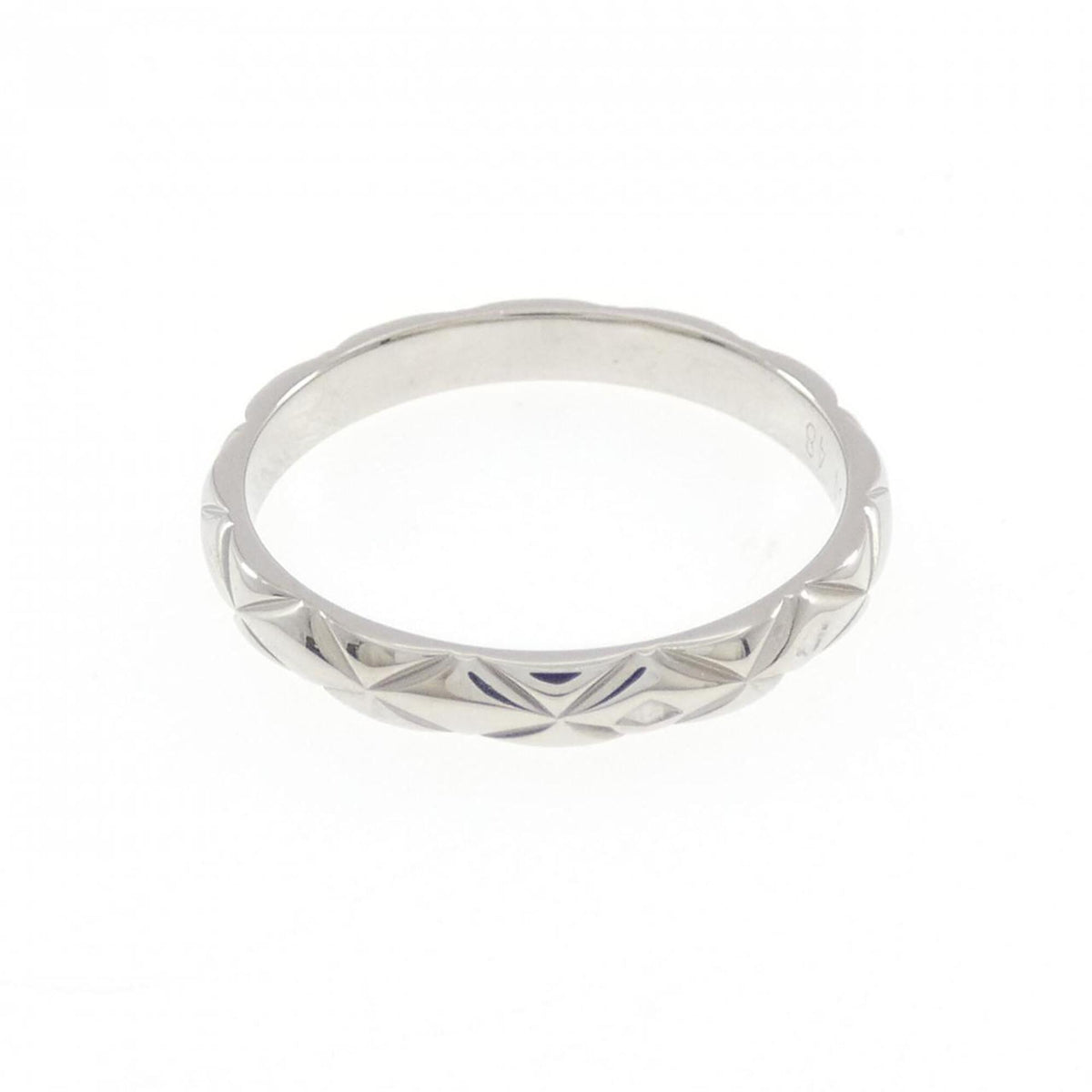 Chanel Platinum Platinum 950 Band Ring (Pre-Owned)