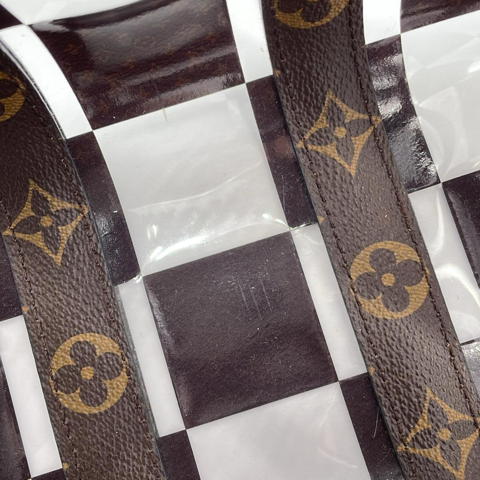 Louis Vuitton Marron Coated Canvas Pvc Boston Bag (Pre-Owned)