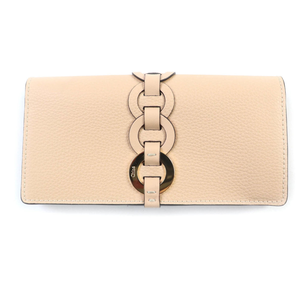Chloé Beige Leather Long Wallet (Bi-Fold) (Pre-Owned)