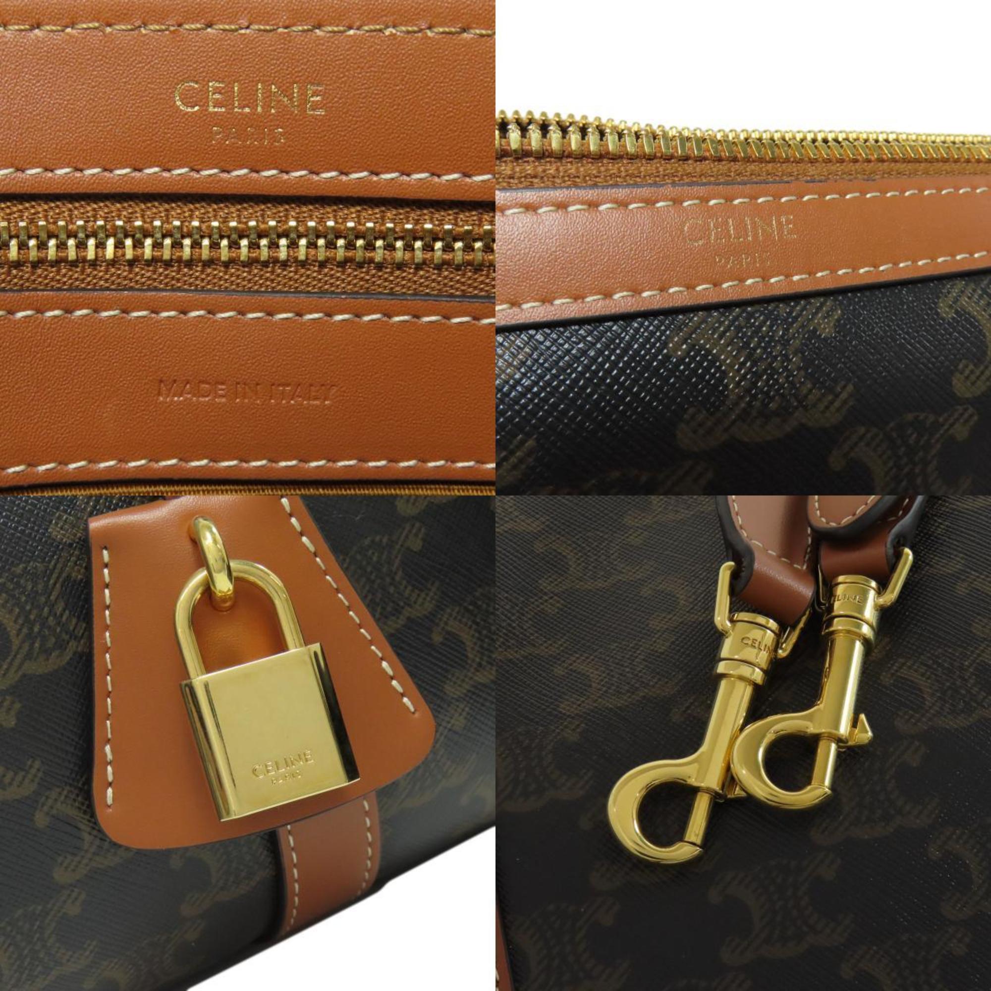 Celine Macadam Brown Leather Shoulder Bag (Pre-Owned)