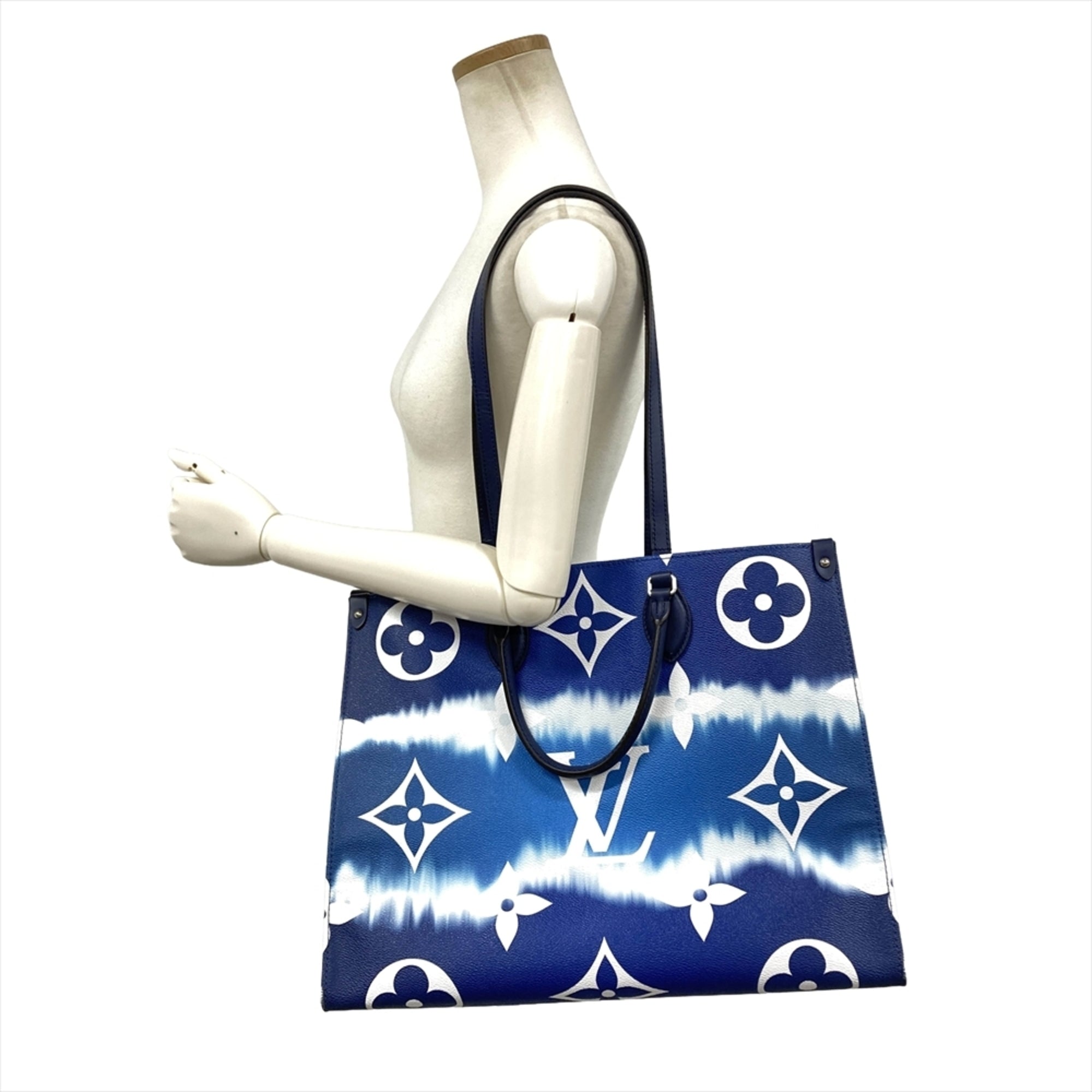 Louis Vuitton Blue Monogram Tote Bag (Pre-Owned)