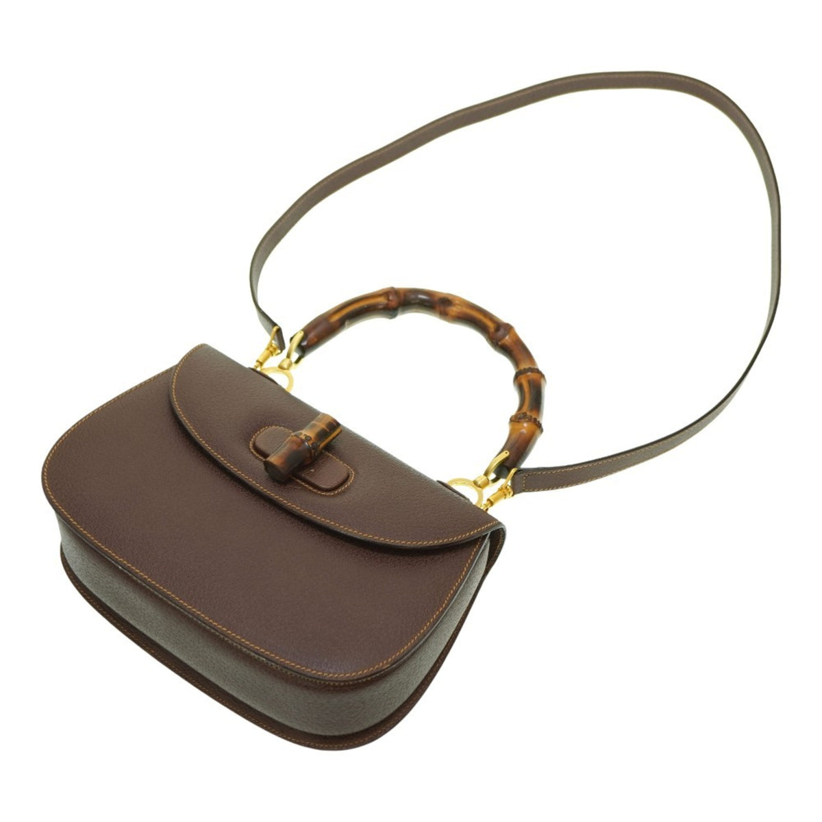 Gucci Brown Leather Handbag (Pre-Owned)