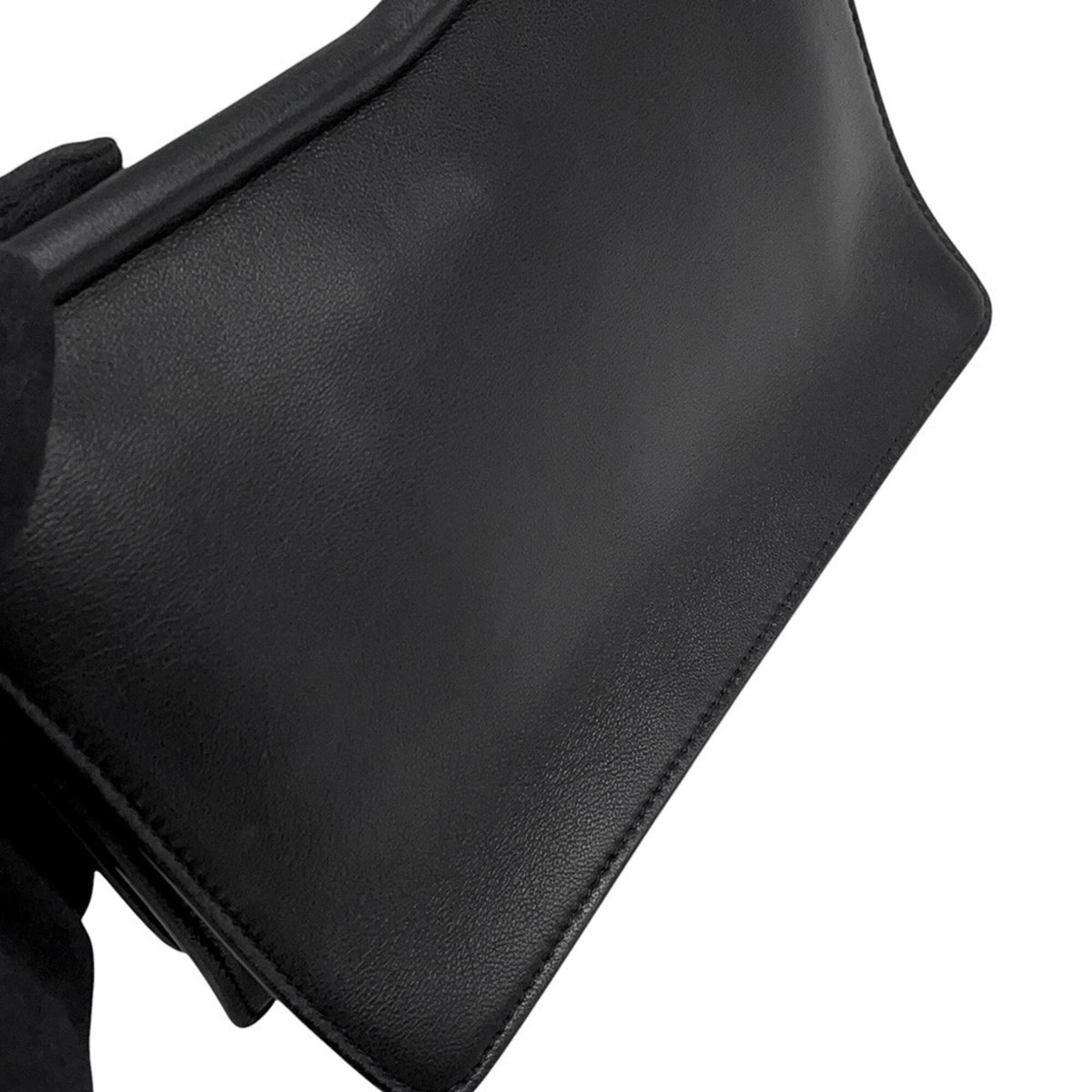 Jimmy Choo Black Leather Handbag Shoulder Bag (Pre-Owned)
