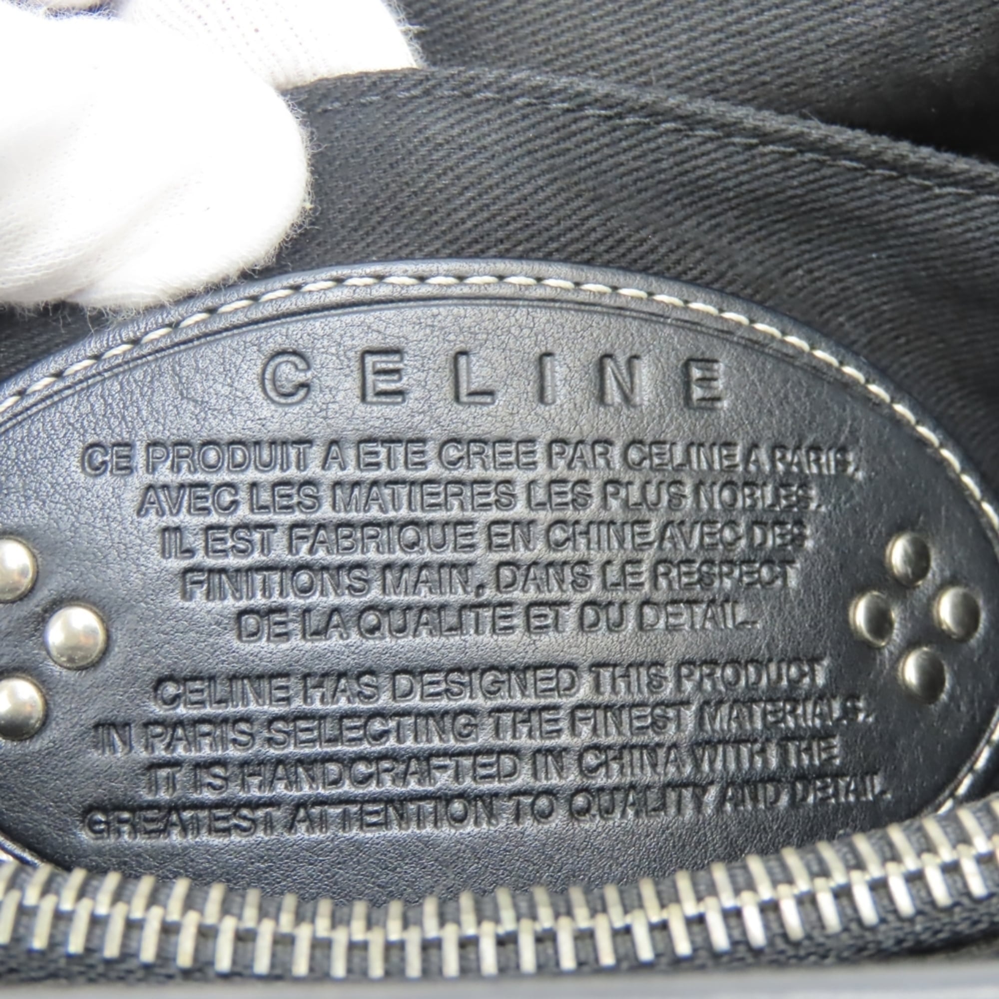 Celine Macadam Black Gray Tote Bag (Pre-Owned)