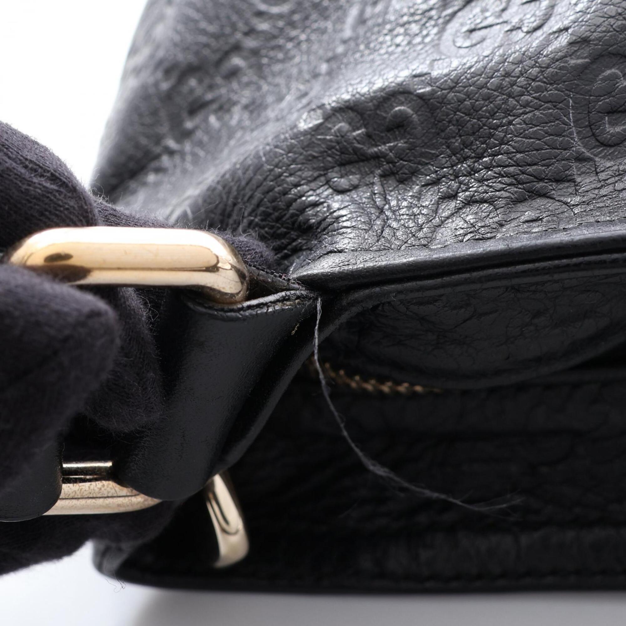 Gucci Black Leather Handbag Shoulder Bag (Pre-Owned)