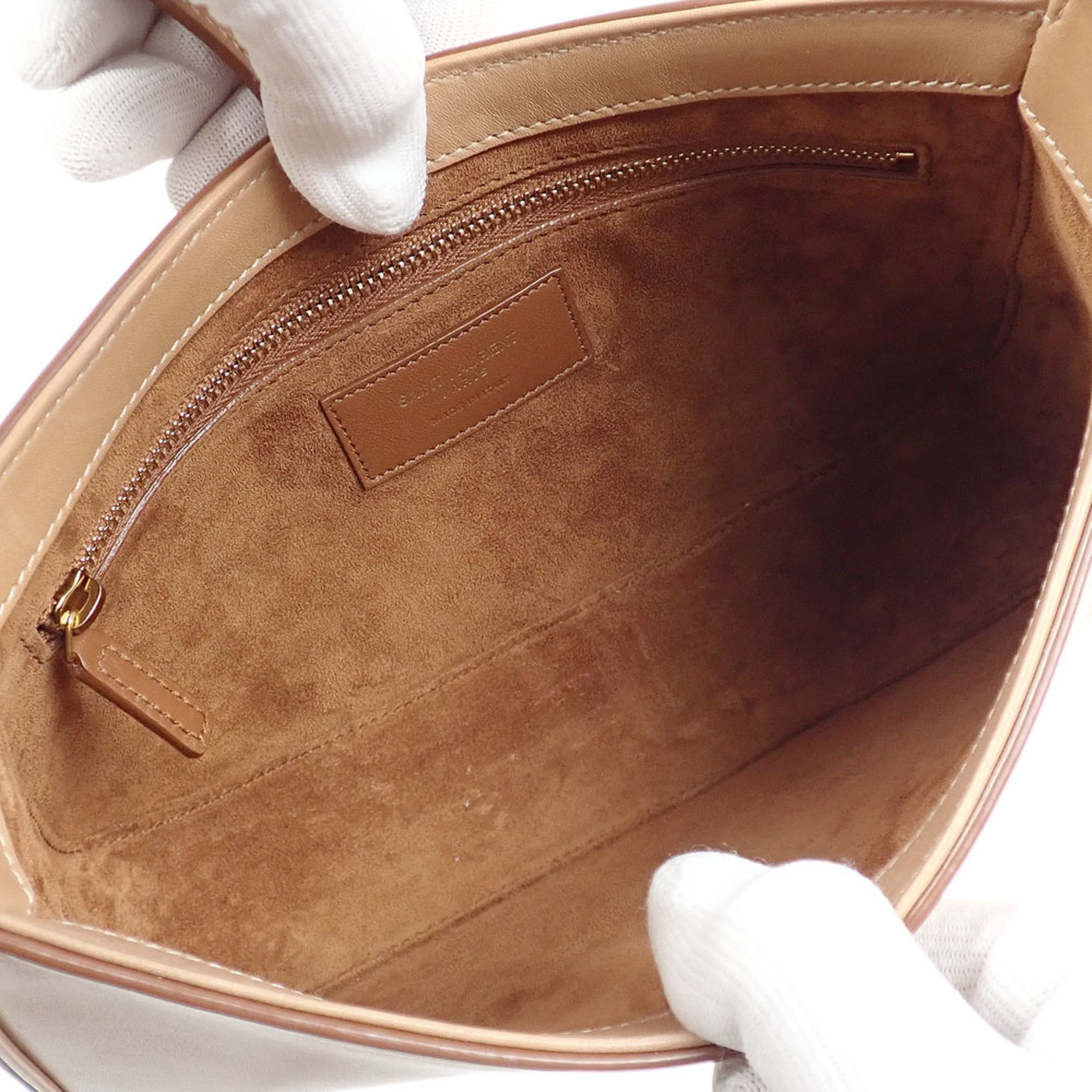 Saint Laurent Camel Suede Leather Shoulder Bag (Pre-Owned)