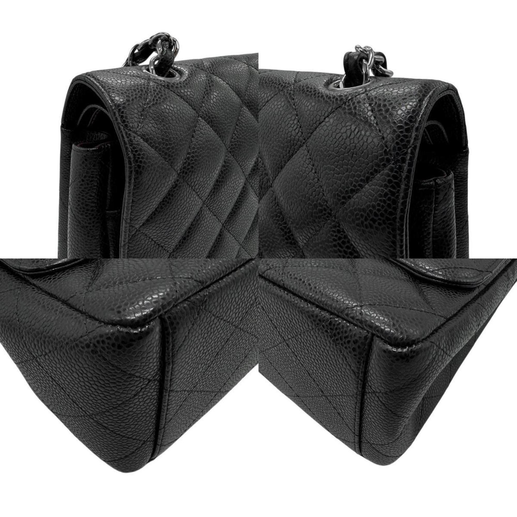 Chanel Black Caviar Leather Shoulder Bag (Pre-Owned)