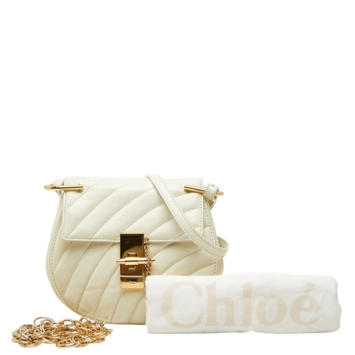 Chloé Ivory Leather Shoulder Bag (Pre-Owned)
