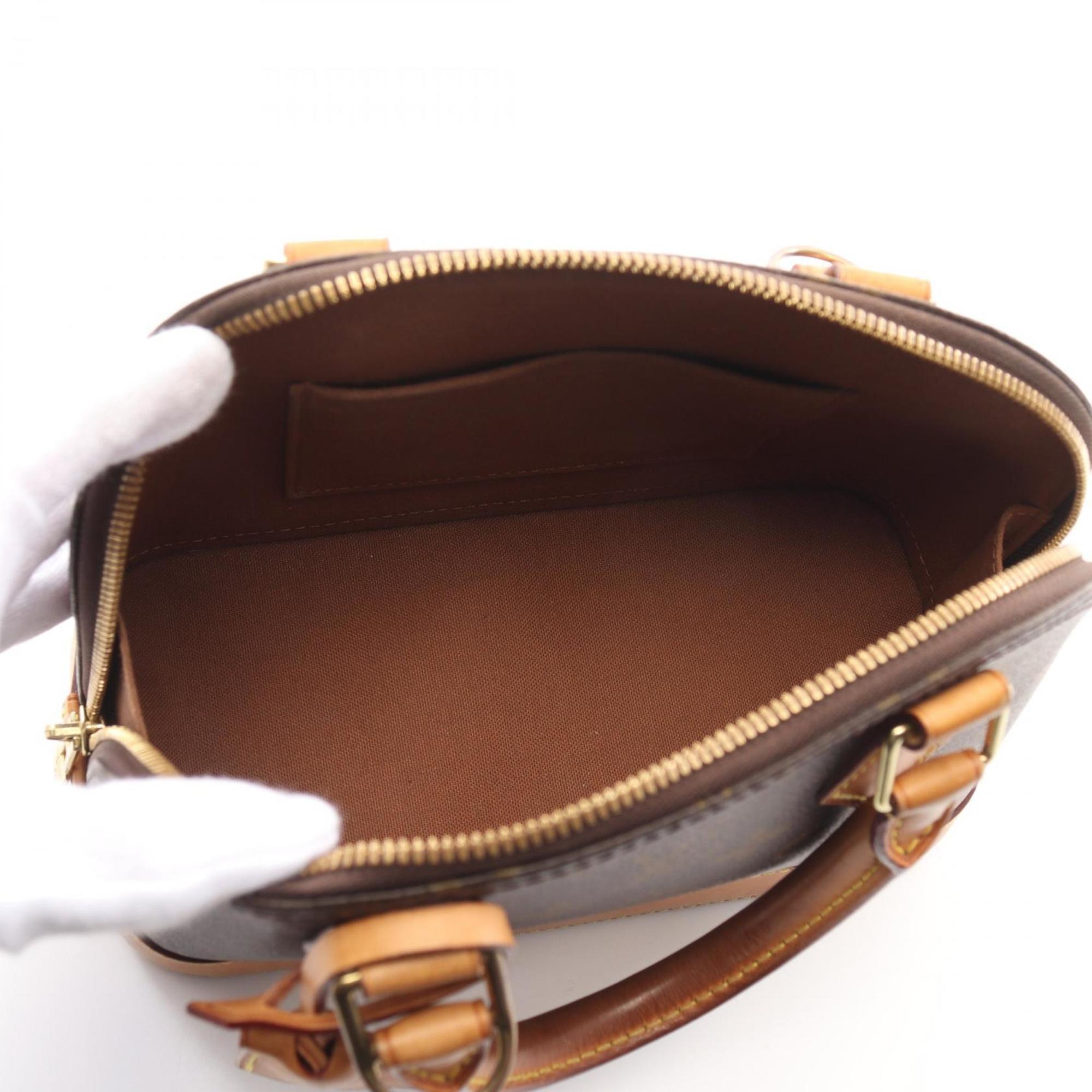 Louis Vuitton Brown Coated Canvas Leather Handbag (Pre-Owned)