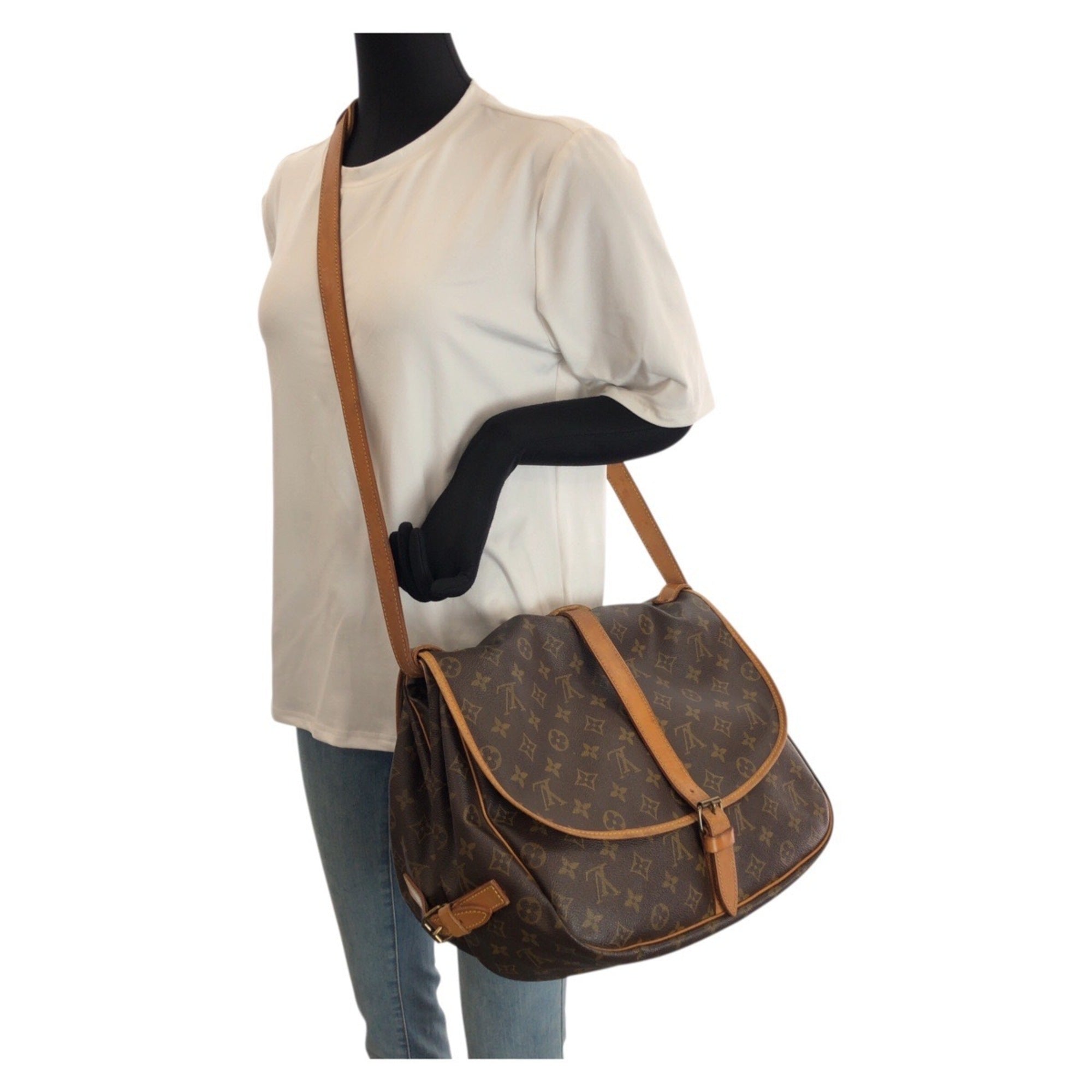 Louis Vuitton Brown Pvc Leather Shoulder Bag (Pre-Owned)