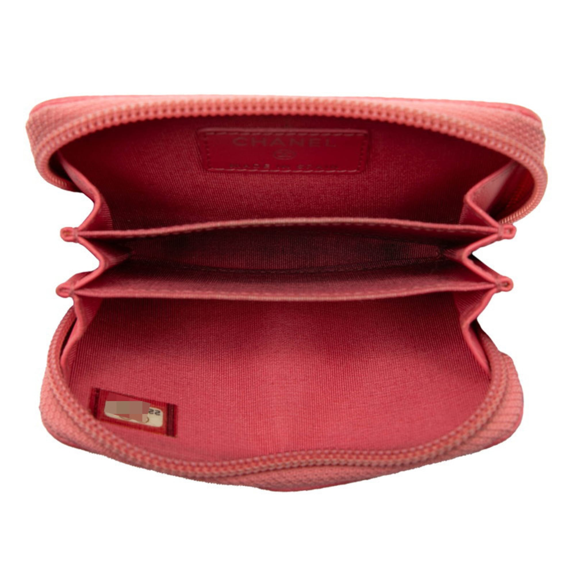 Chanel Pink Grained Calfskin Coin Purse/Coin Case (Pre-Owned)