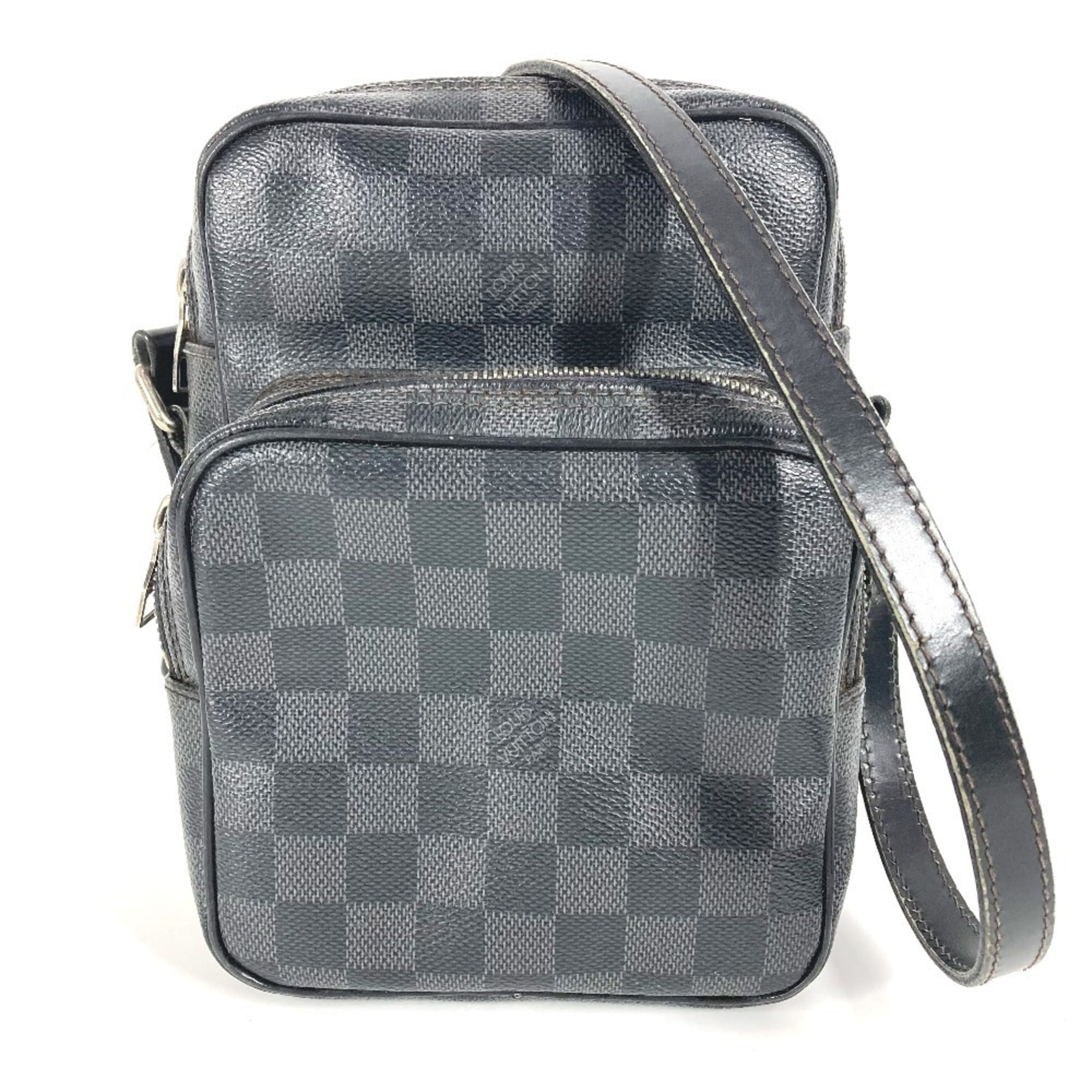 Louis Vuitton Black Damier Graphite Damier Graphite Pochette Shoulder Bag (Pre-Owned)